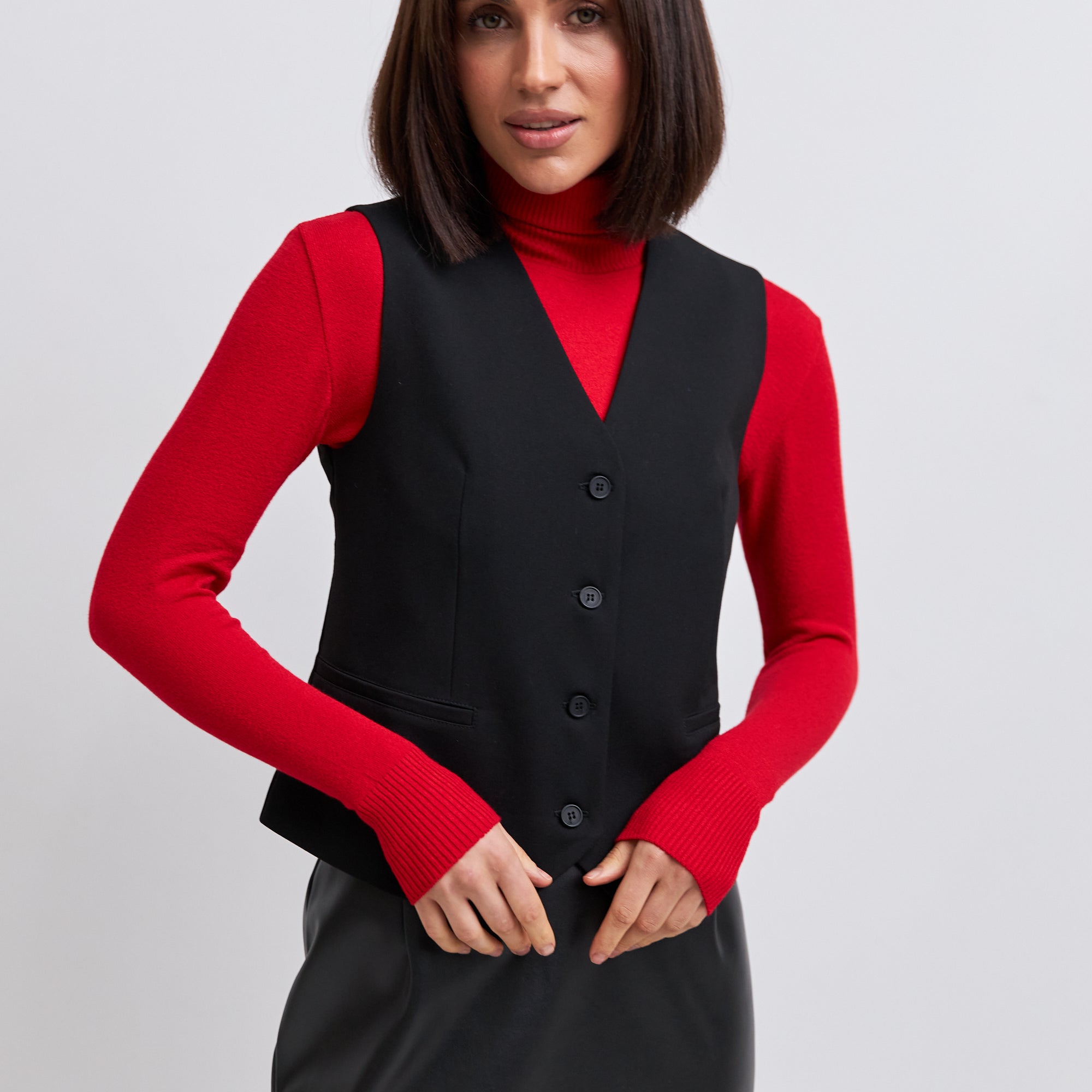 Жилет з габардину