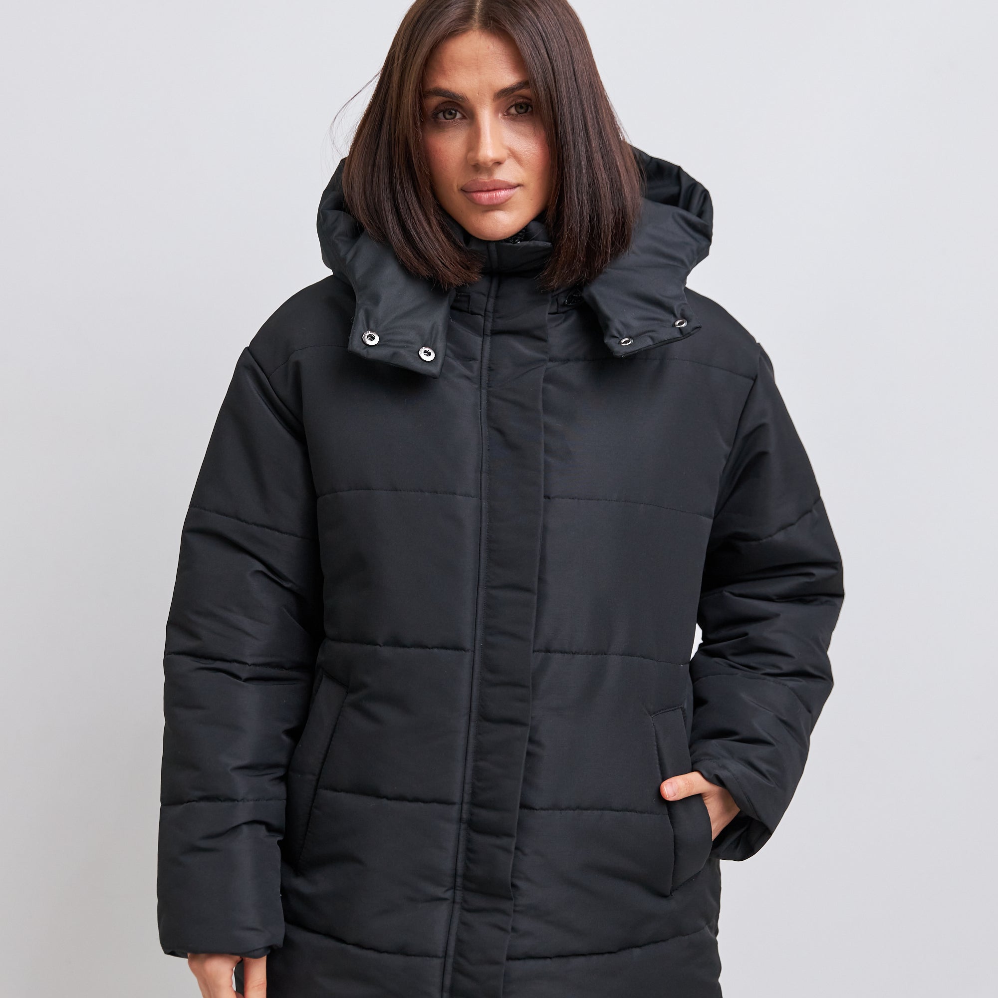 Куртка з коміром з овчини