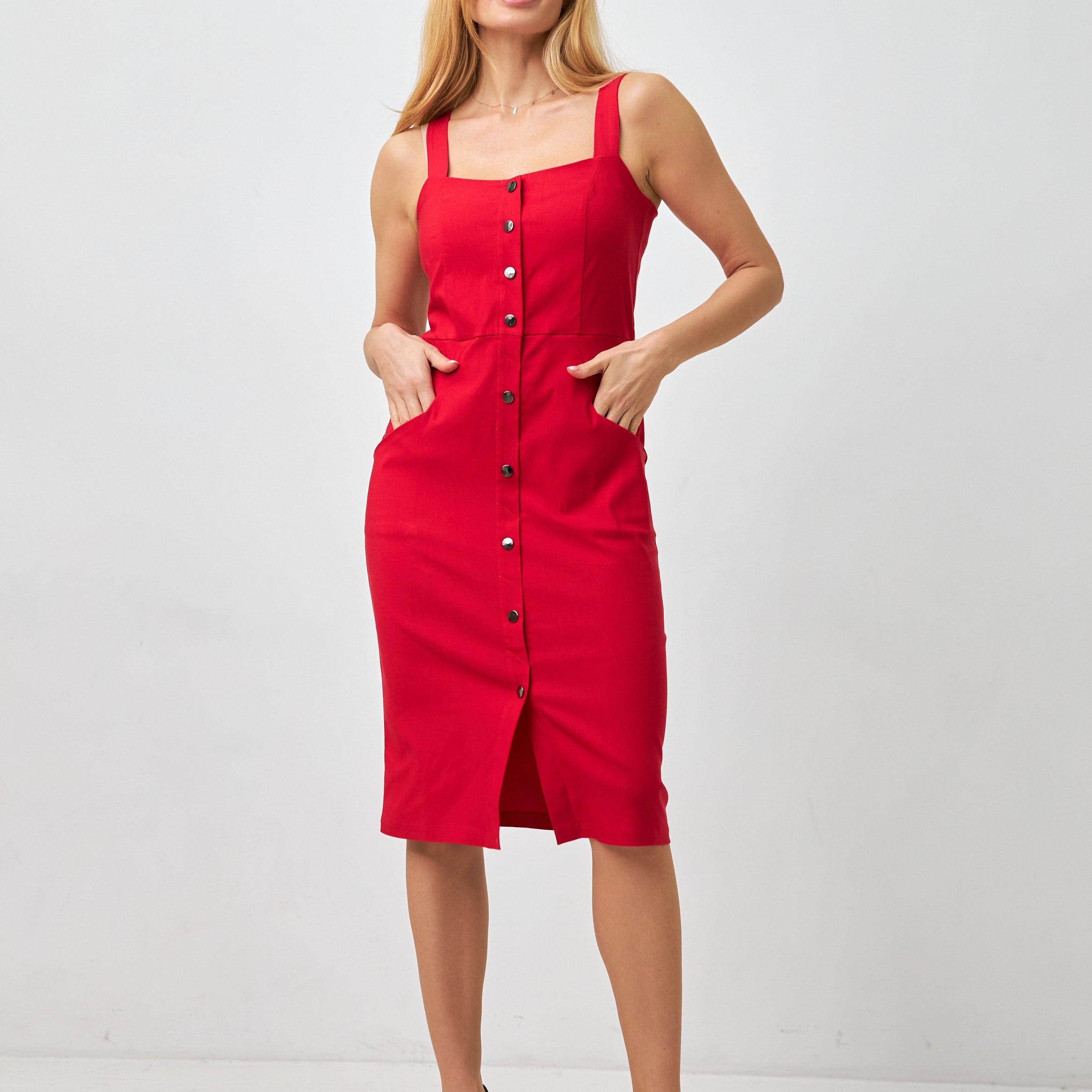 Сарафан з джинс бенгаліна на широких бретелях