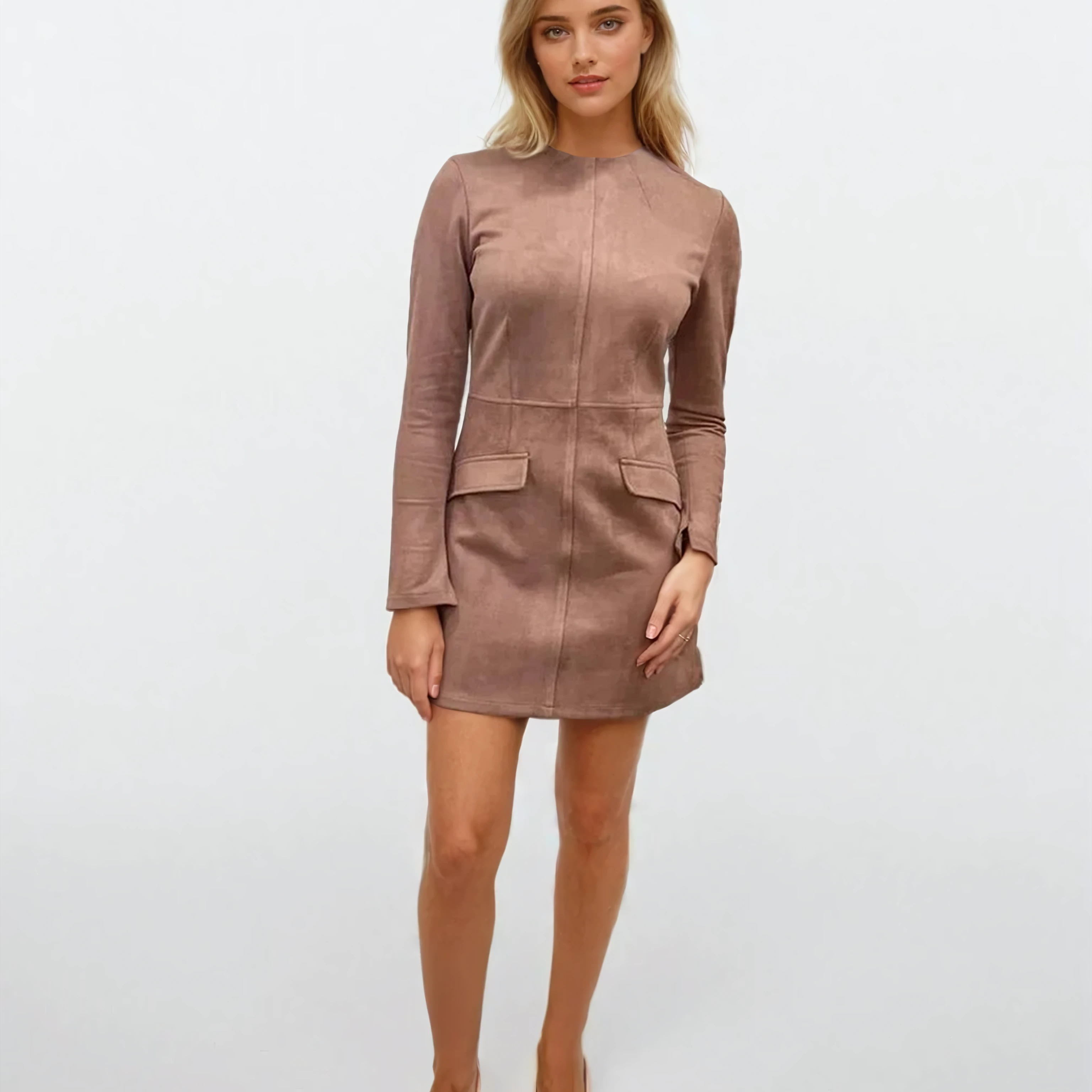 Сукня міні із замші