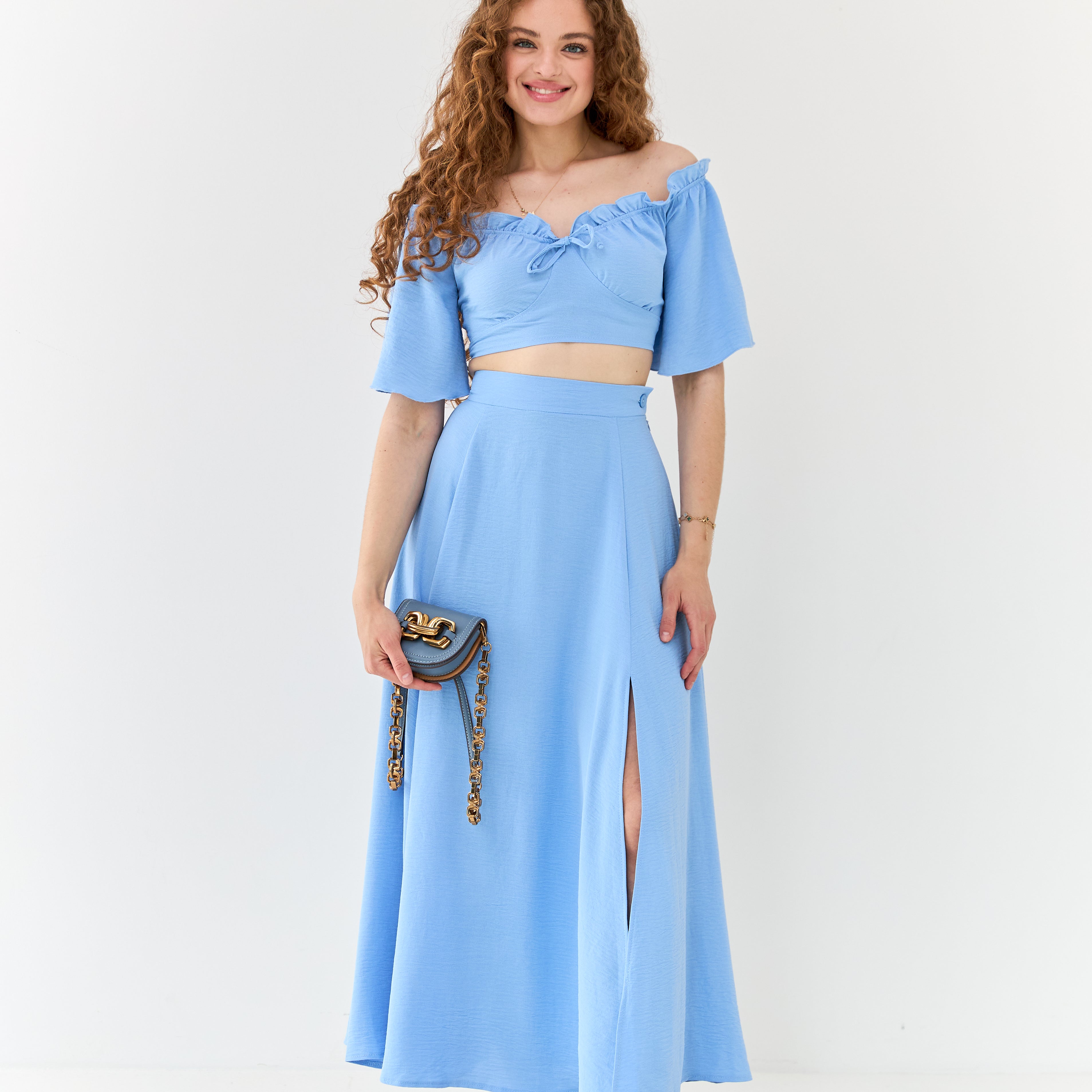 Топ-кроп зі спущеними плечима Жасмін