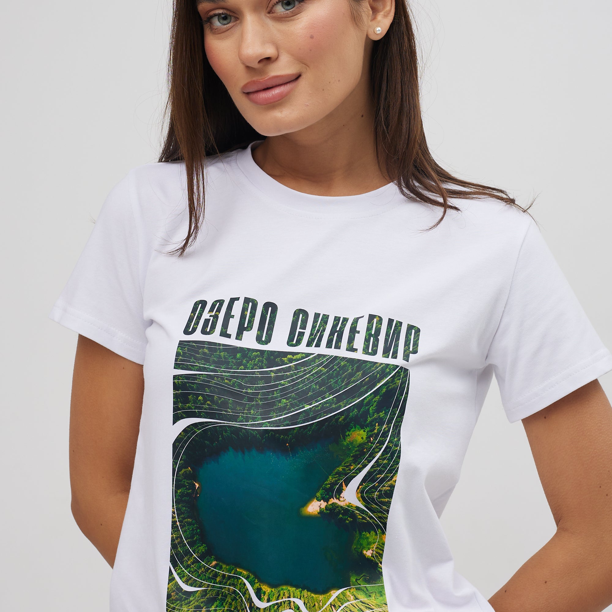 Футболка з принтом (Озеро Синевир)