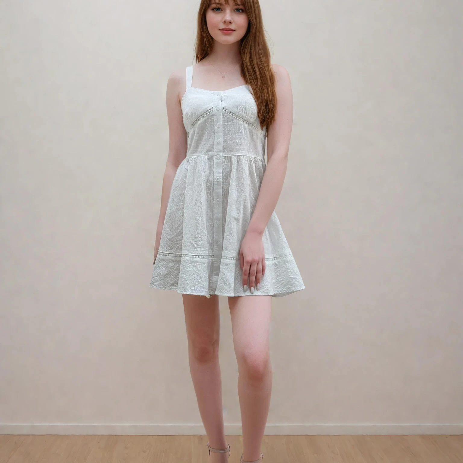 Сарафан на гудзиках з мереживом