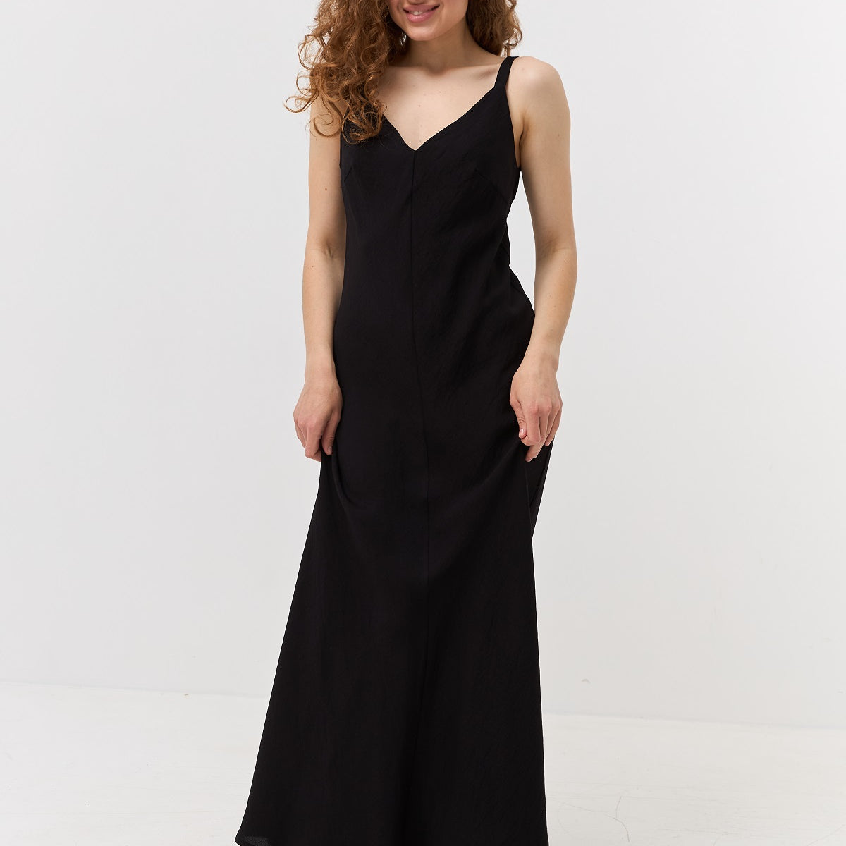 Сарафан максі на тонких брителях