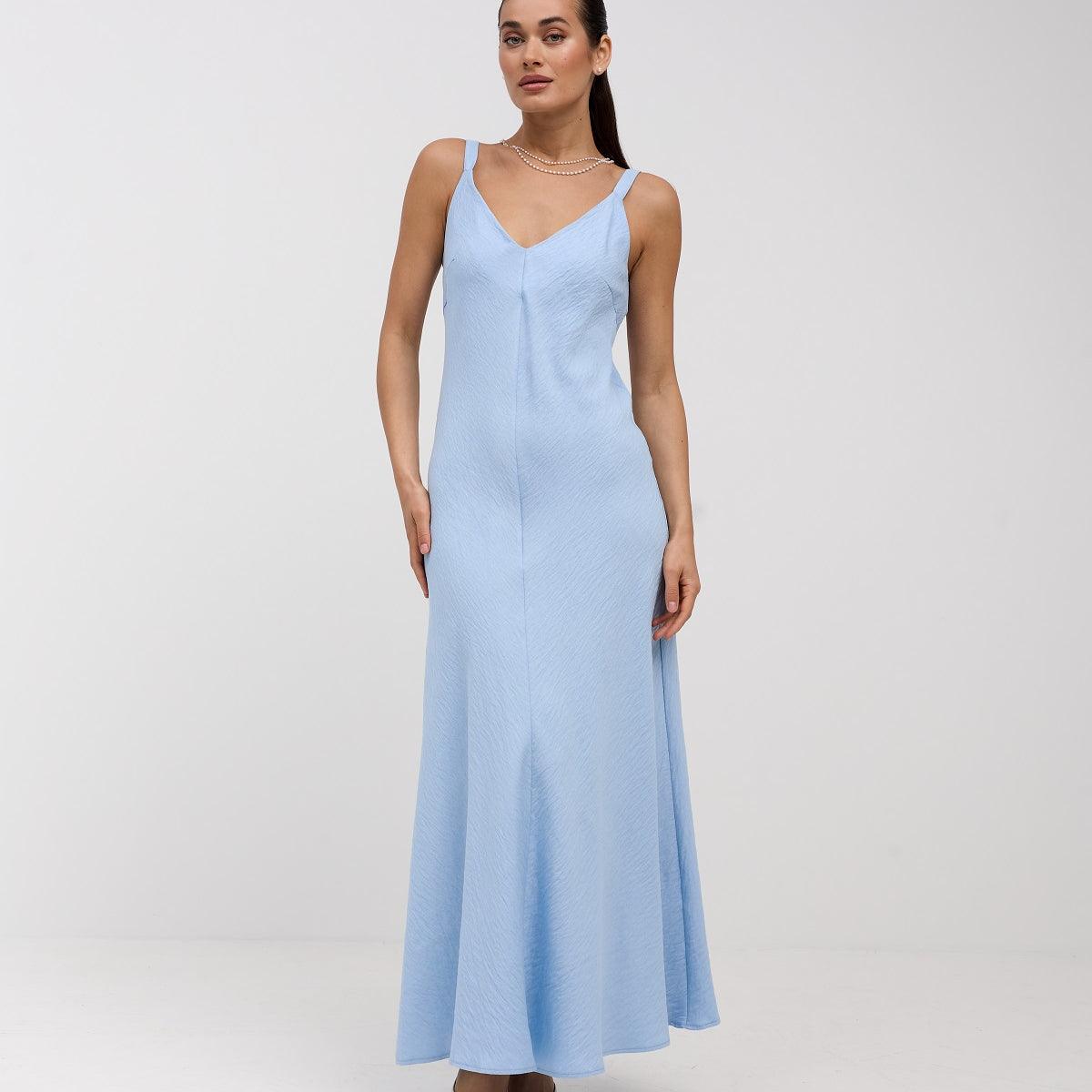 Сарафан максі на тонких брителях