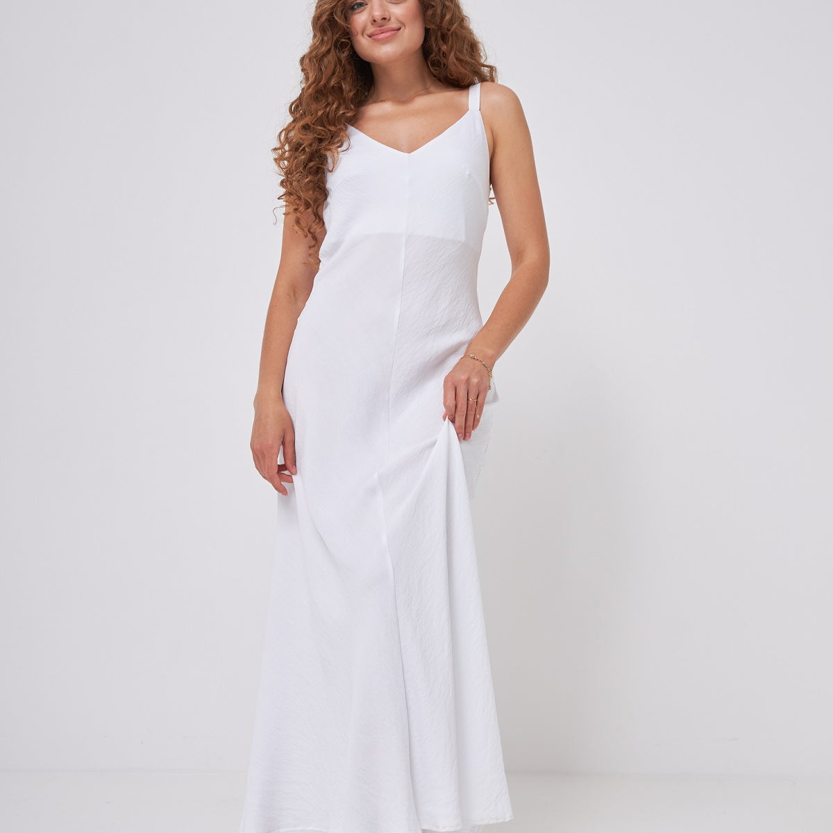 Сарафан максі на тонких брителях