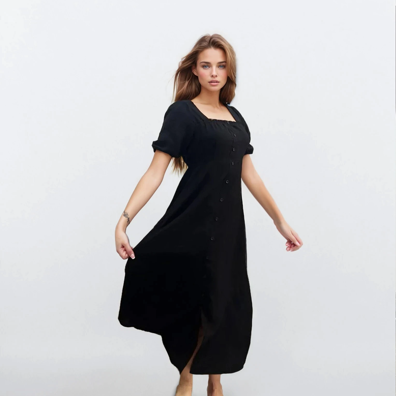 Сукня максі з гудзиками