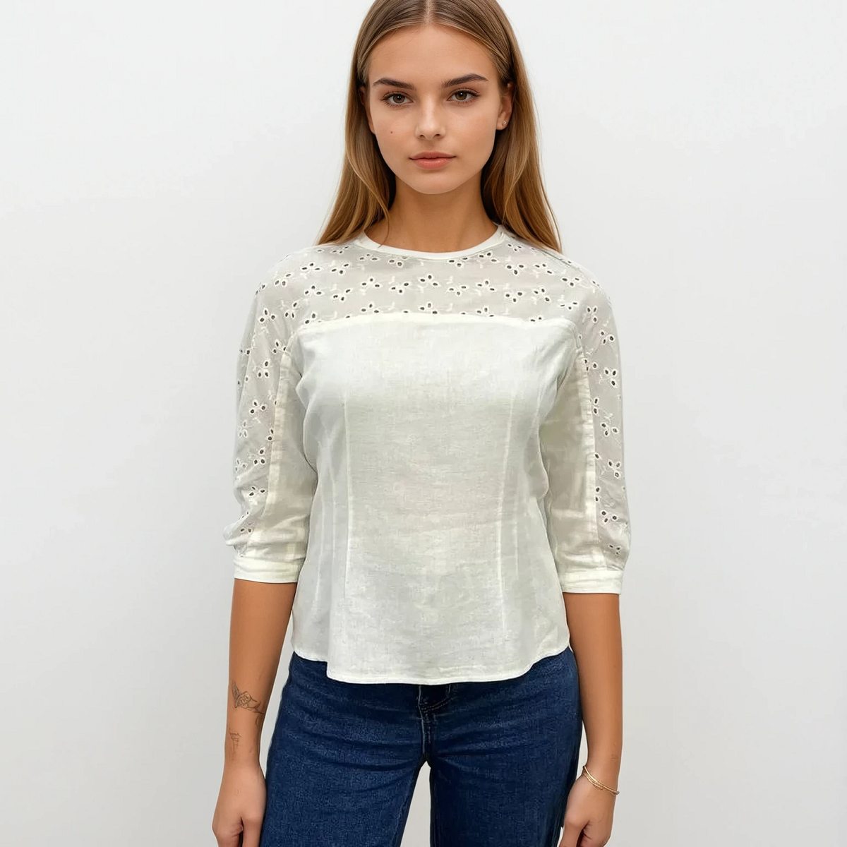 Блуза комбінована