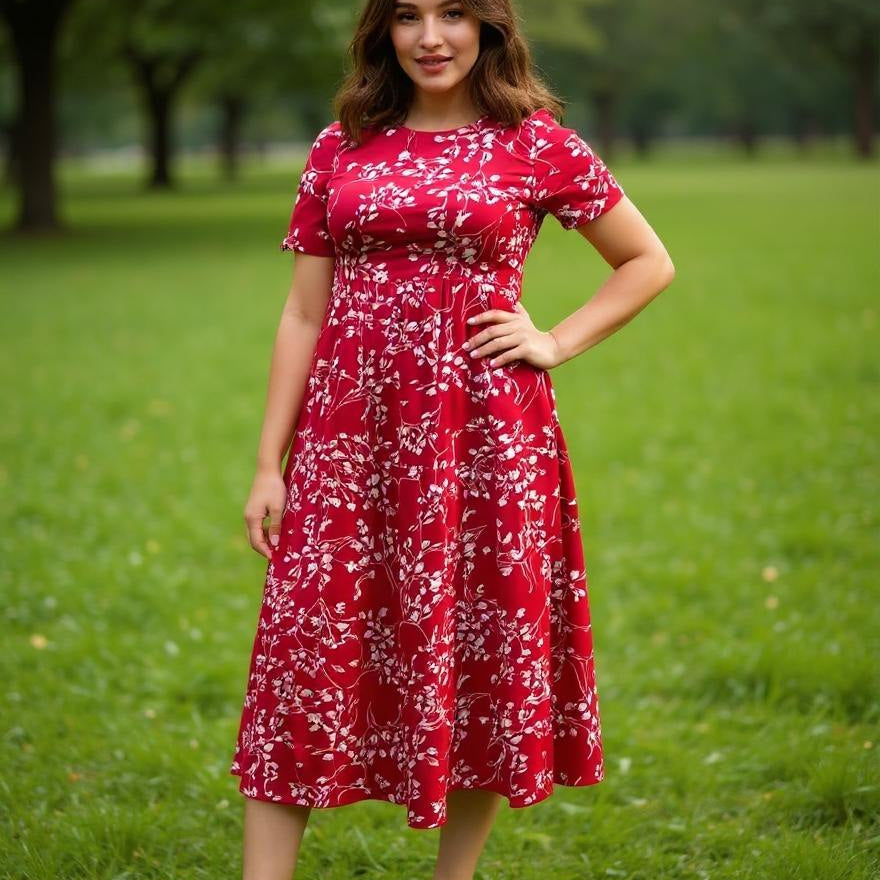 Сукня міді триярусна