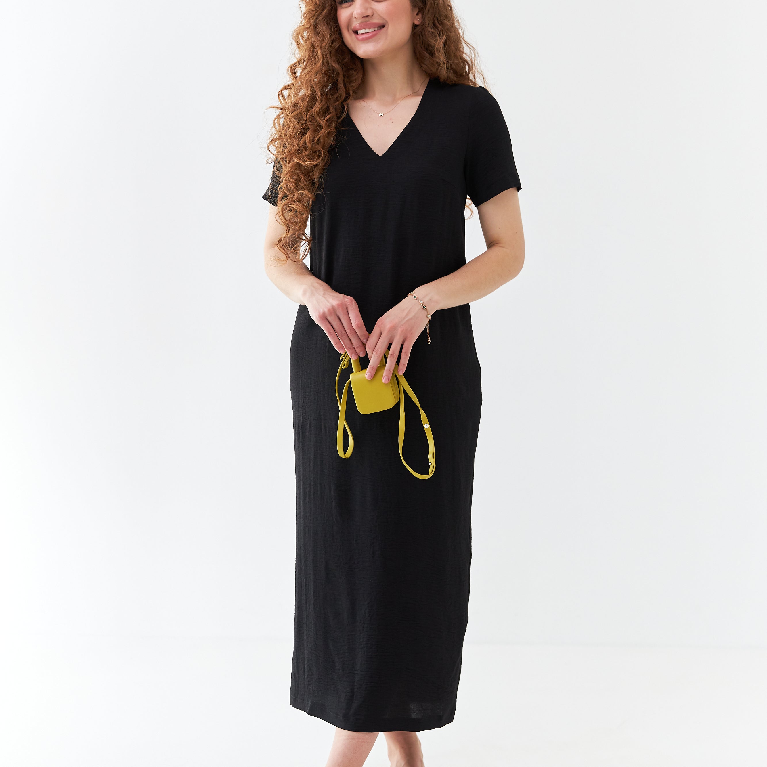 Сукня максі з крепа