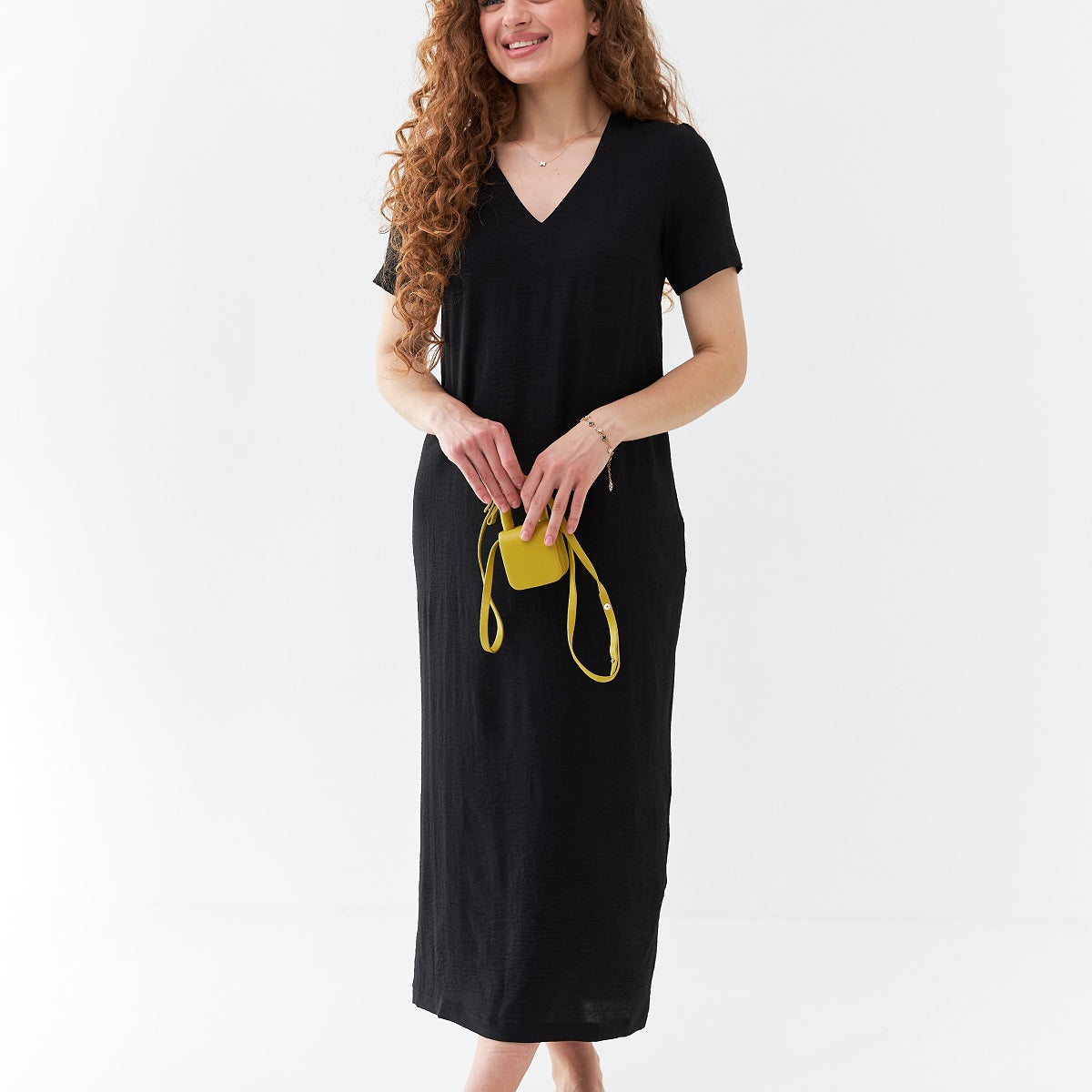 Сукня максі з крепа