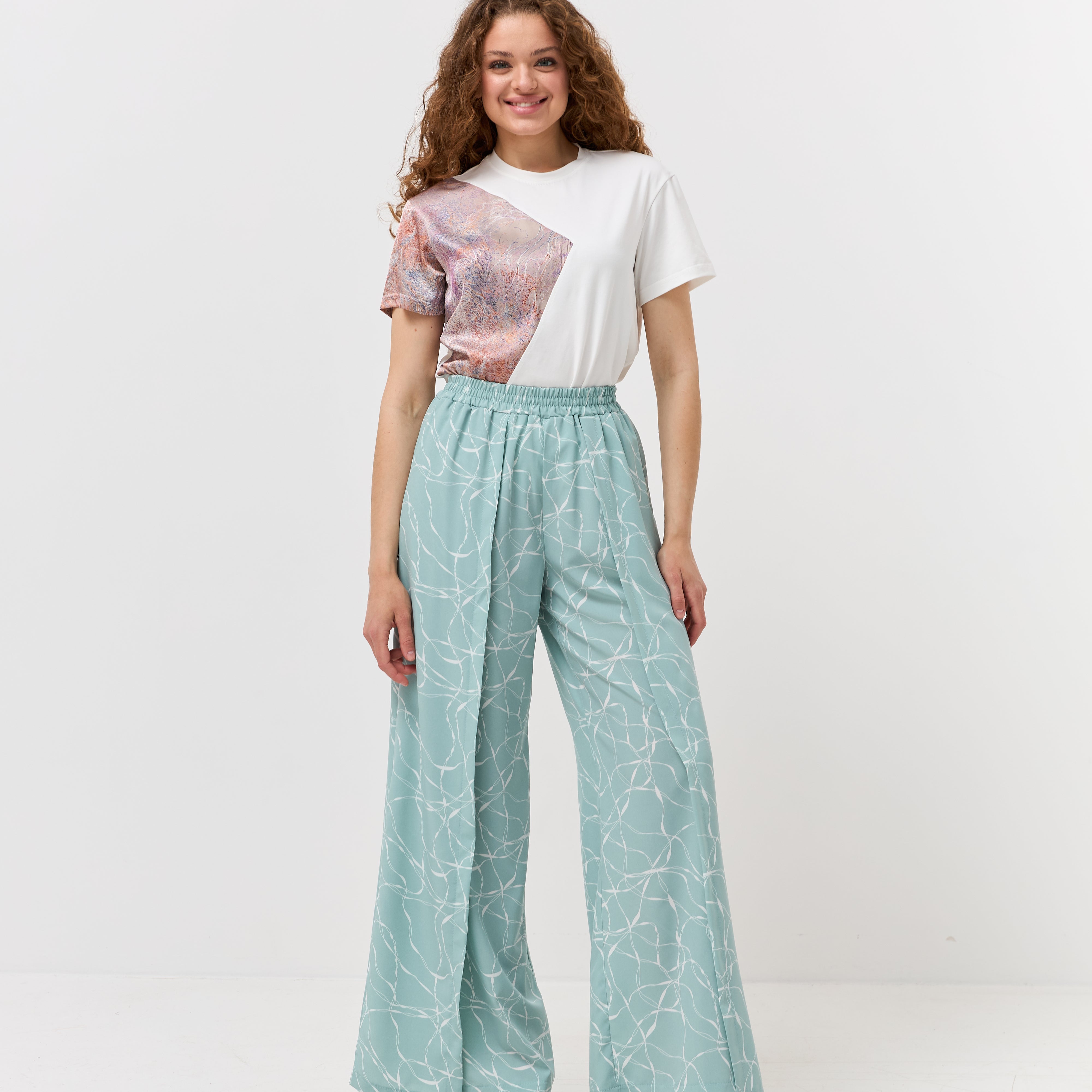 Брюки з імітацією запаху