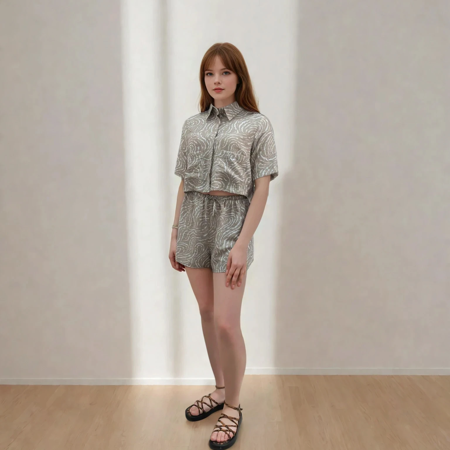 Сорочка вкорочена з льону