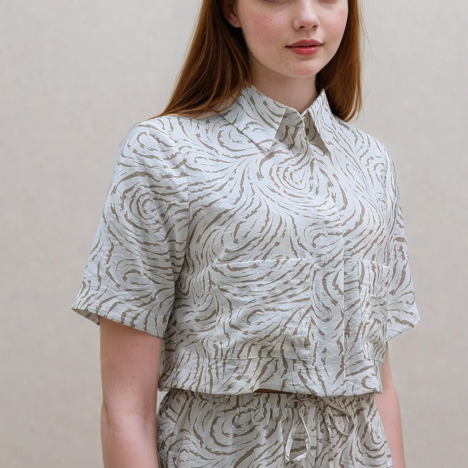 Сорочка вкорочена з льону