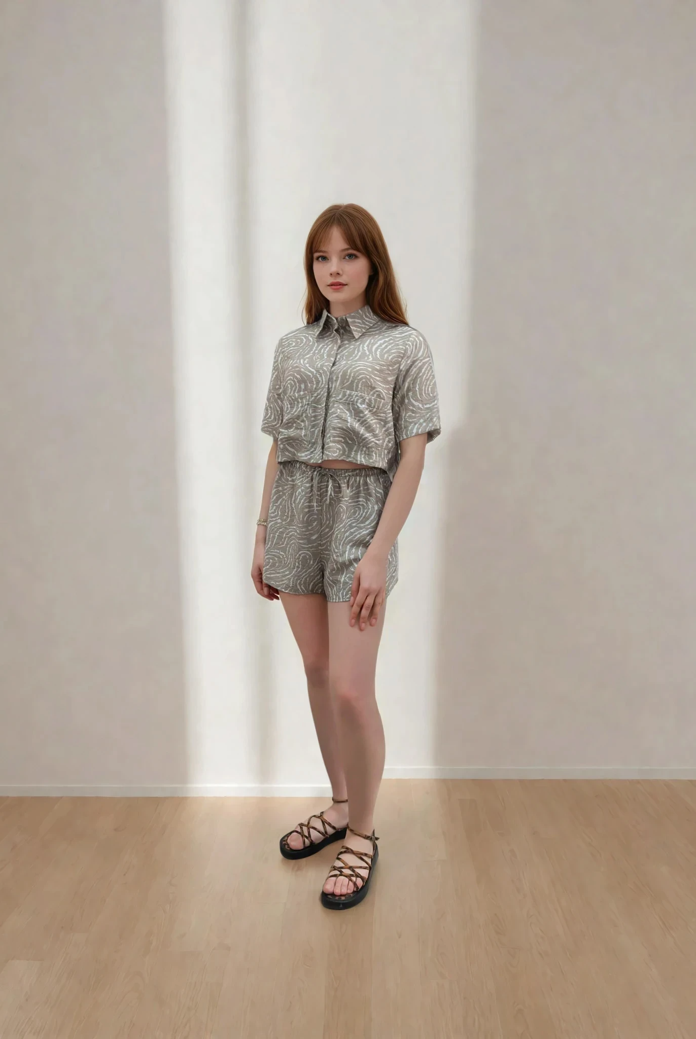 Бежевий(білі розводи)