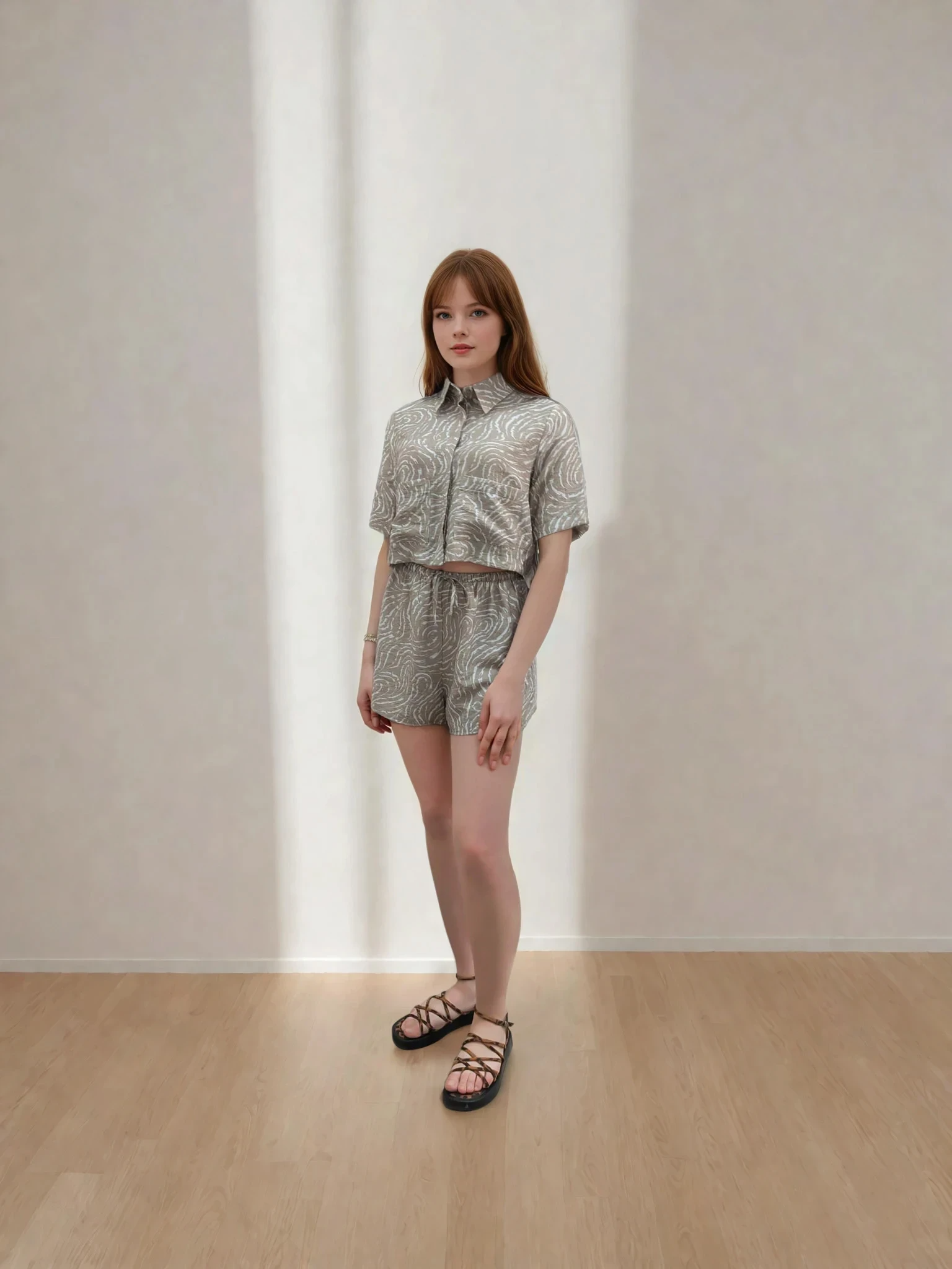 Бежевий(білі розводи)