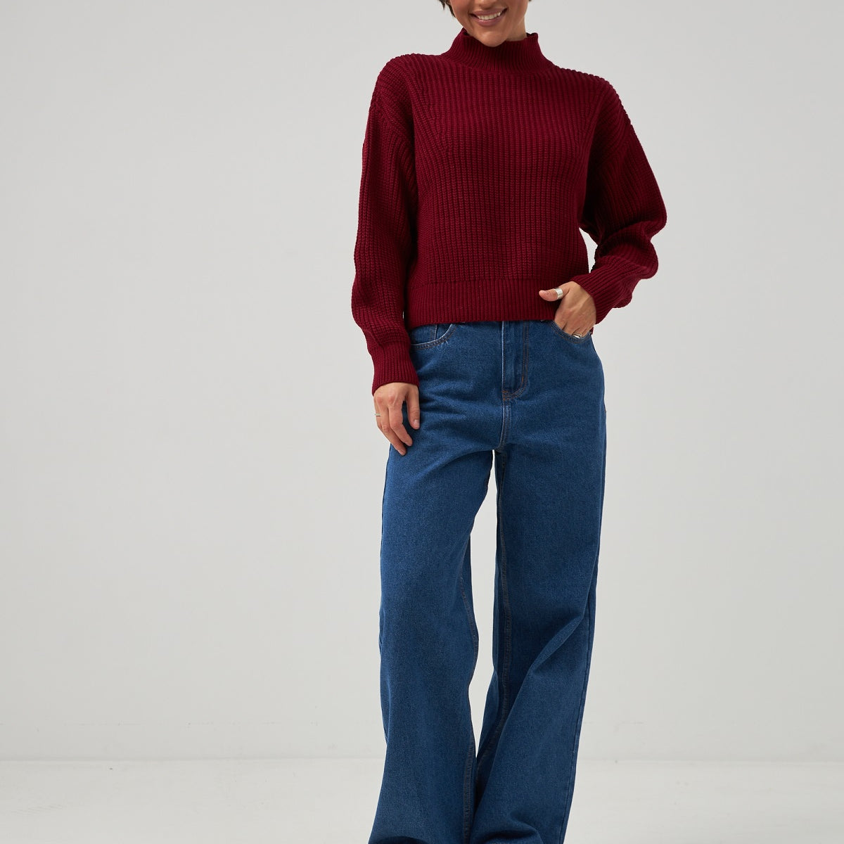 Светр реглан крупна в`язка