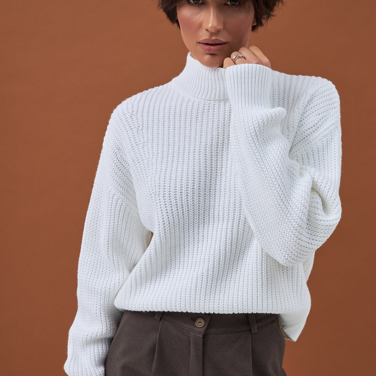 Светр реглан крупна в`язка