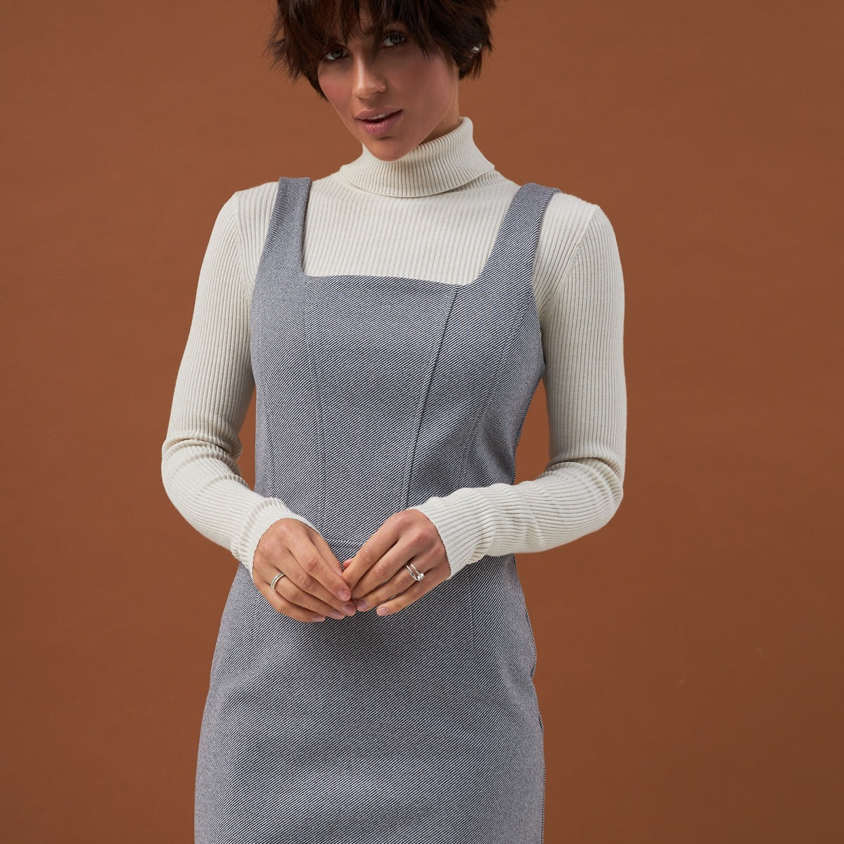 Сарафан міні кежуал з ліфом-корсетом