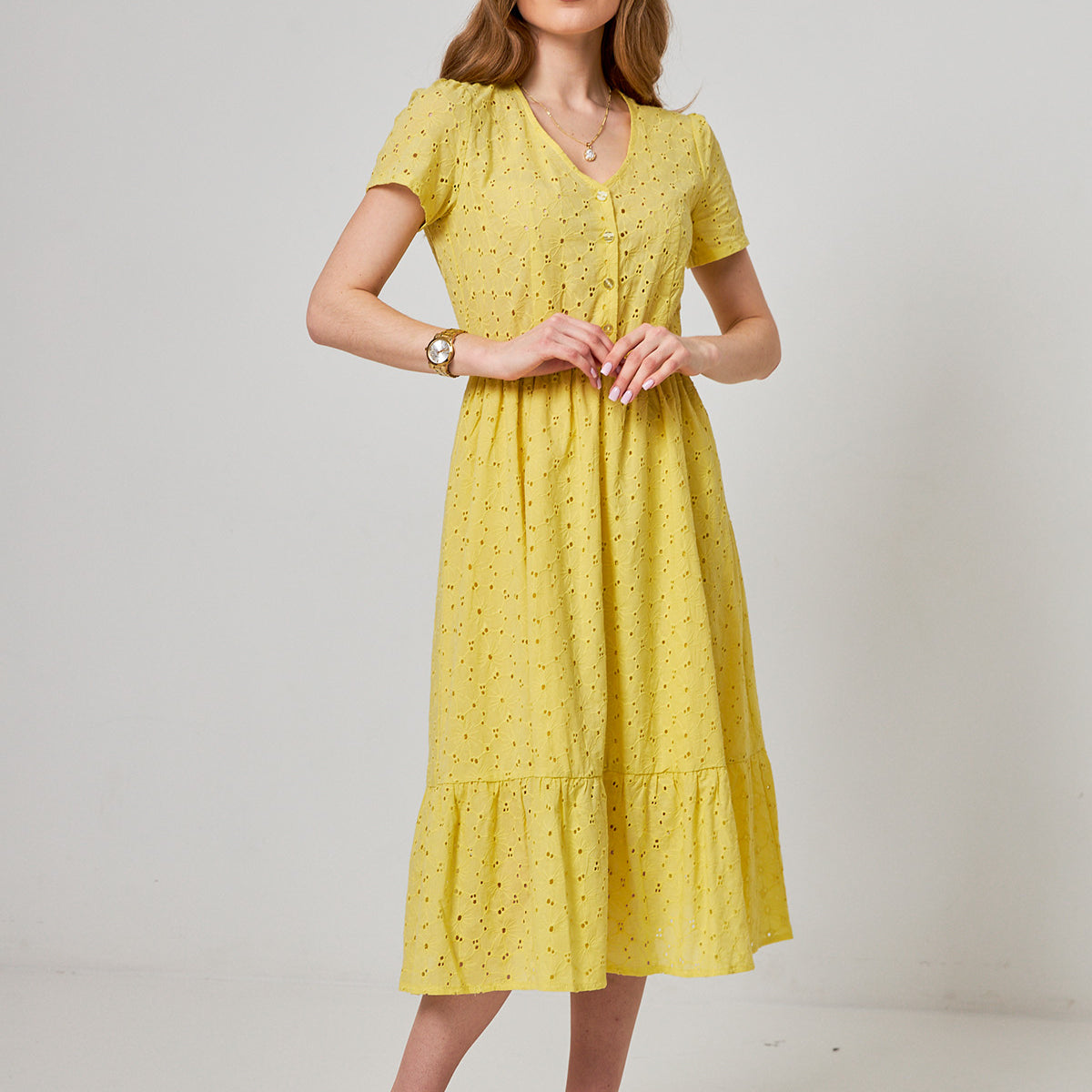 Сукня мідаксі бохо з ґудзиками