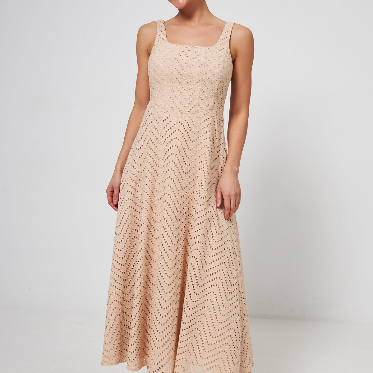 Сарафан міді з імітацією корсета