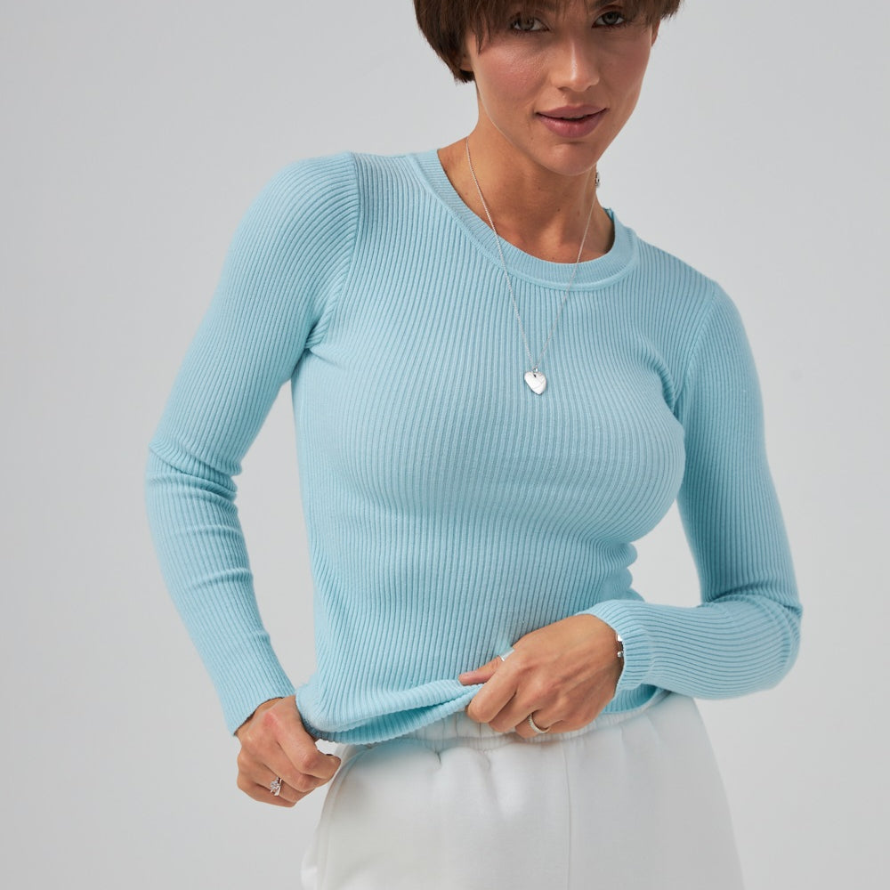 Лонгслів з довгим рукавом і круглим вирізом