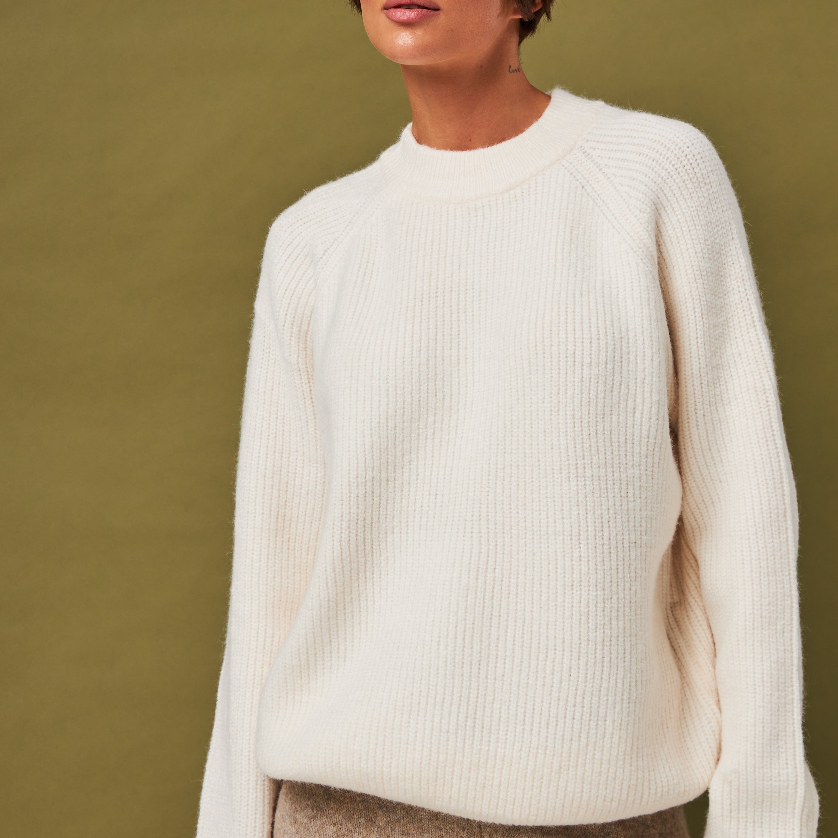 Светр реглан крупна в'язка