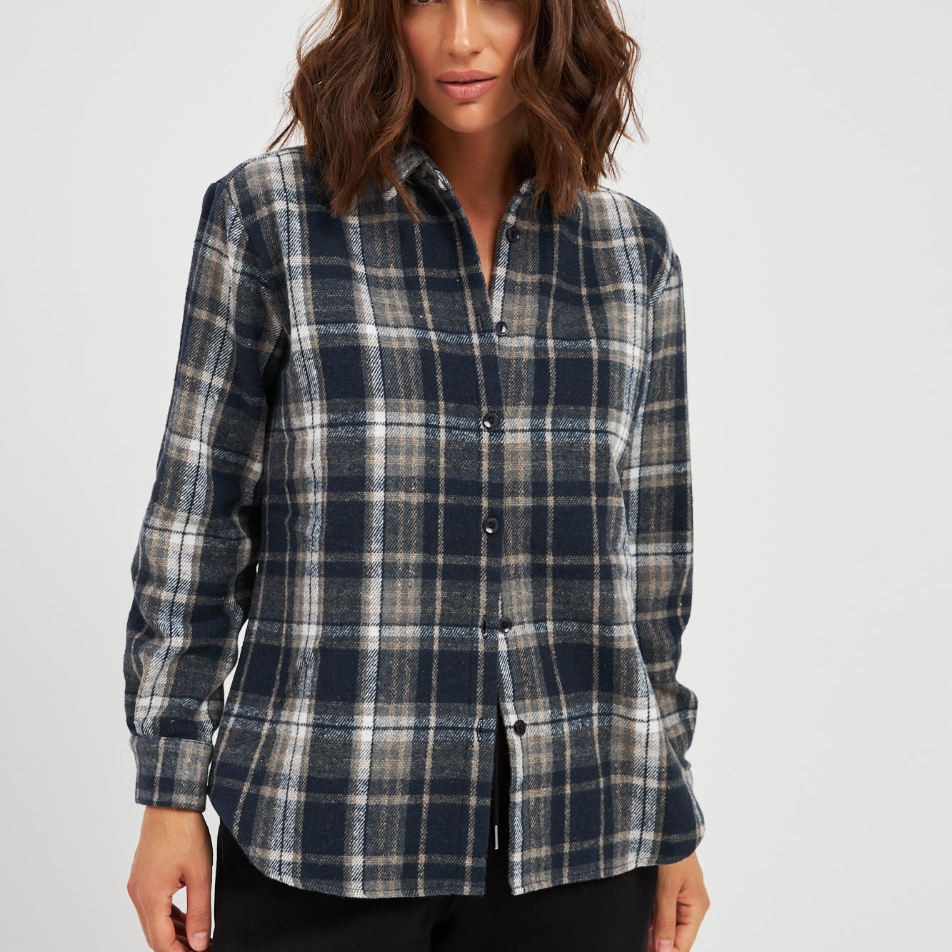 Сорочка тепла в клітинку