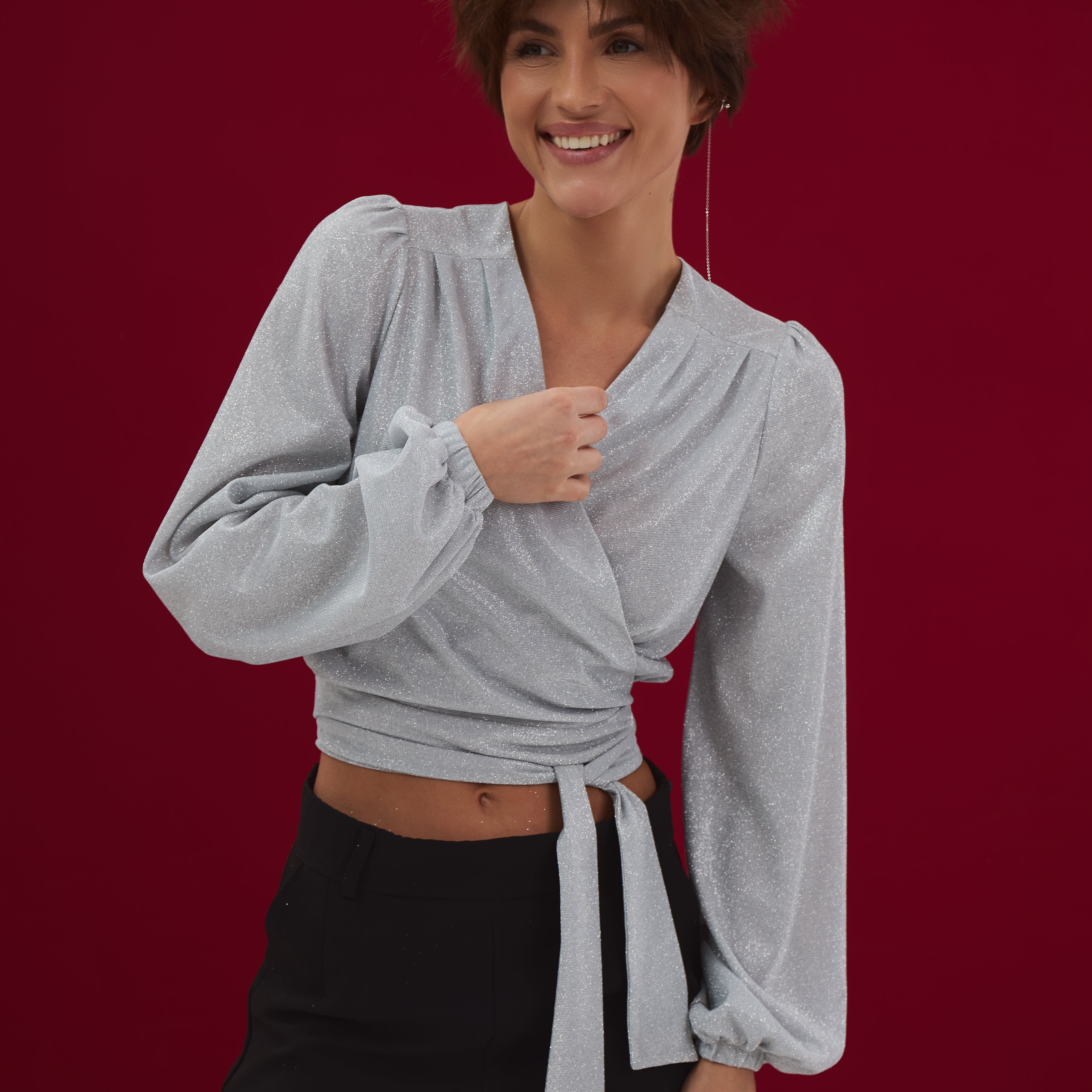 Блуза з блискітками