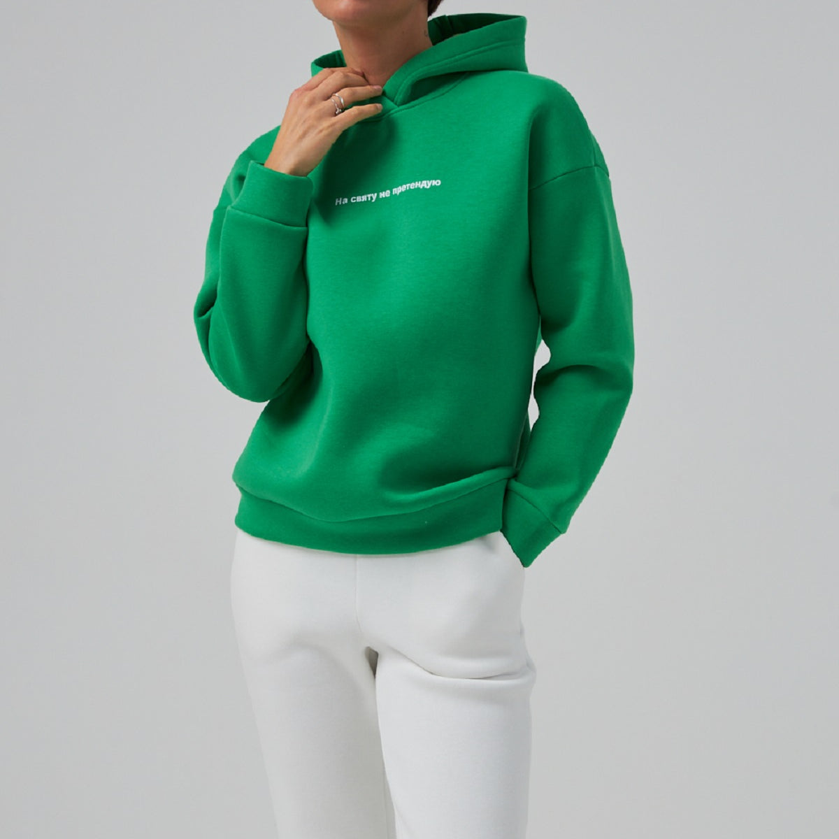 Худі з надписом із трьохнитки