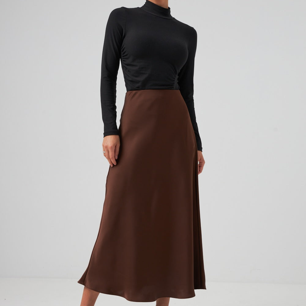 Спідниця максі з шовку