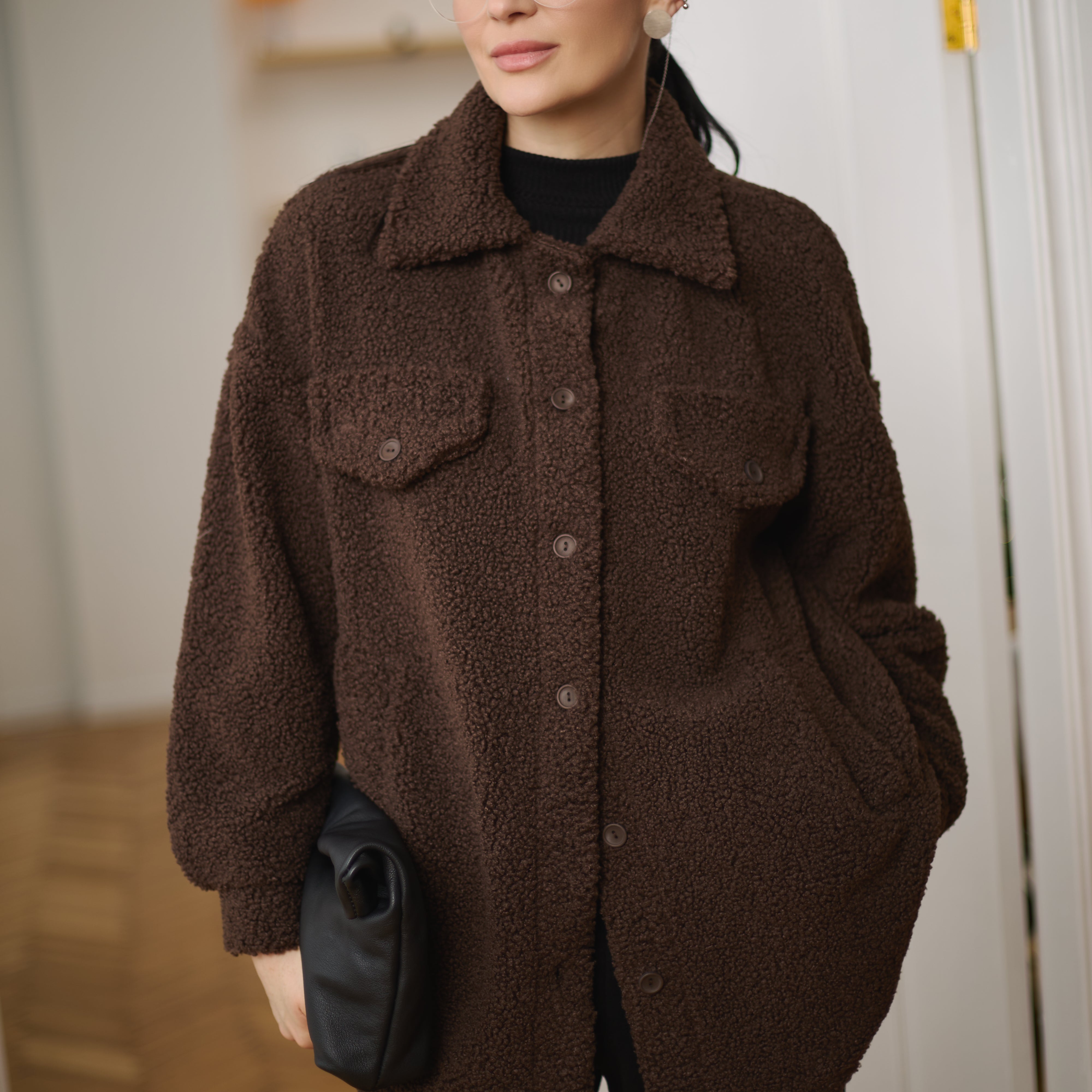 Тепла жіноча сорочка з хутра Тедді