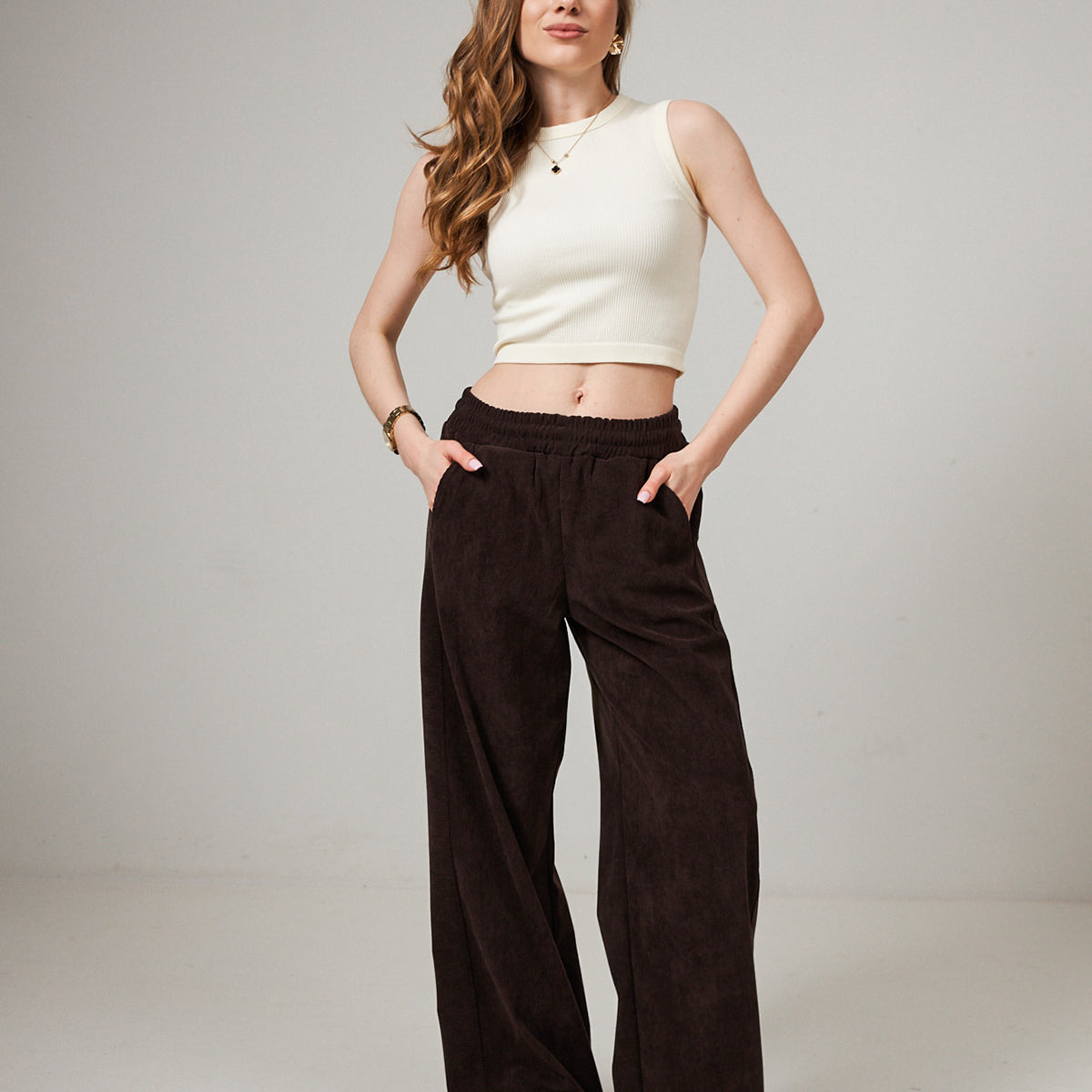 Штани вільні вельветові Лорен