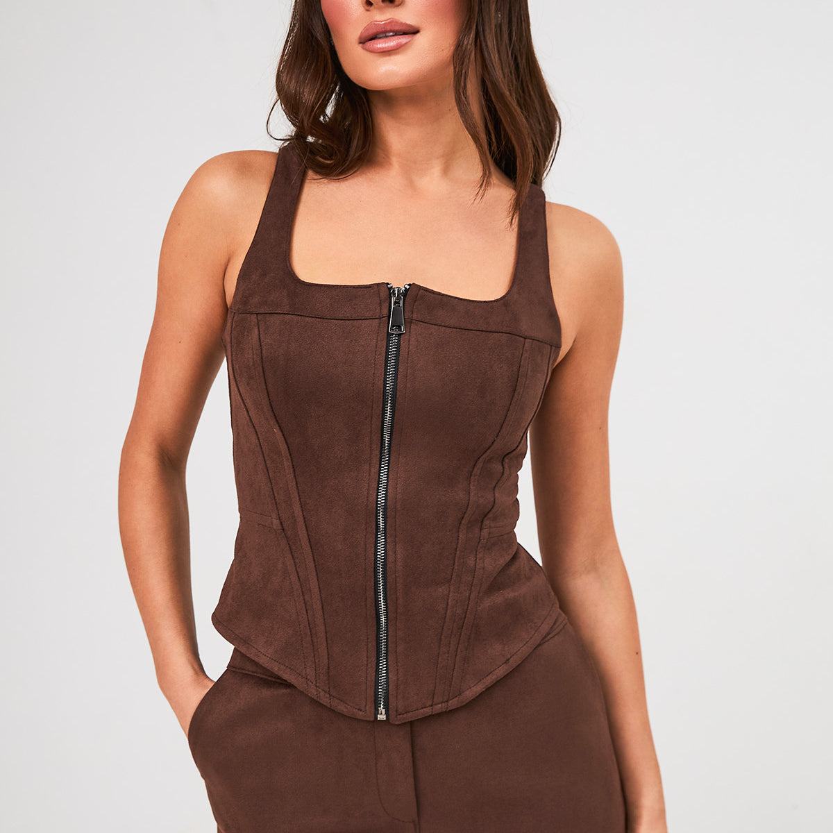 Жилет з відкритими плечима на блискавці Айріс