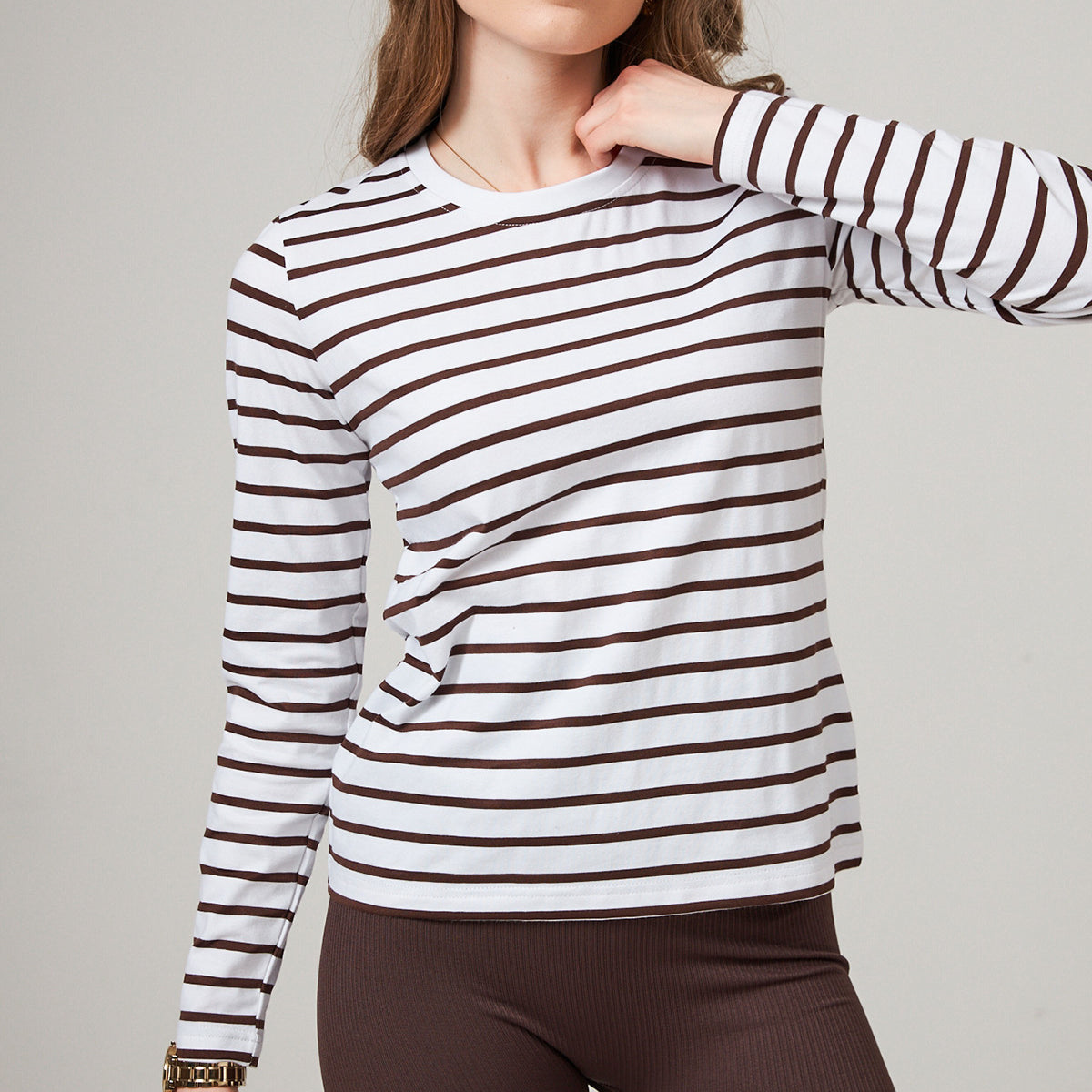 Лонгслів вільний у смужку