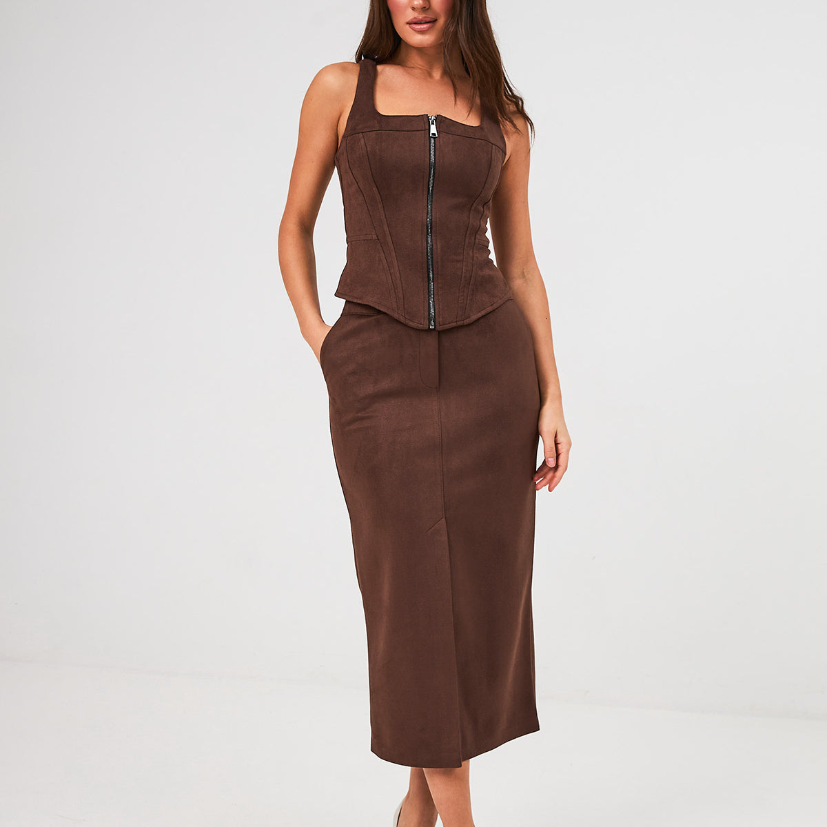 Спідниця міді з розрізом Айріс