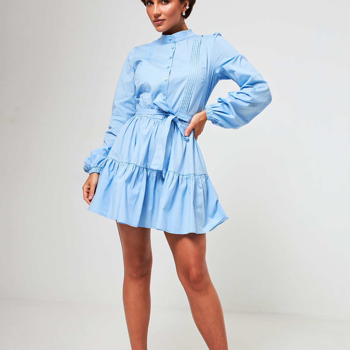 Сукня міні двоярусна