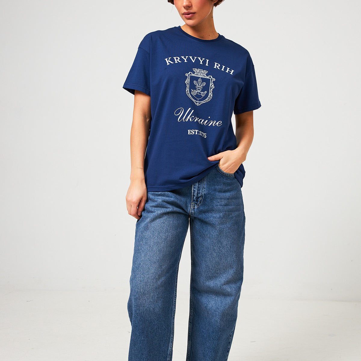 Джинси сині баггі