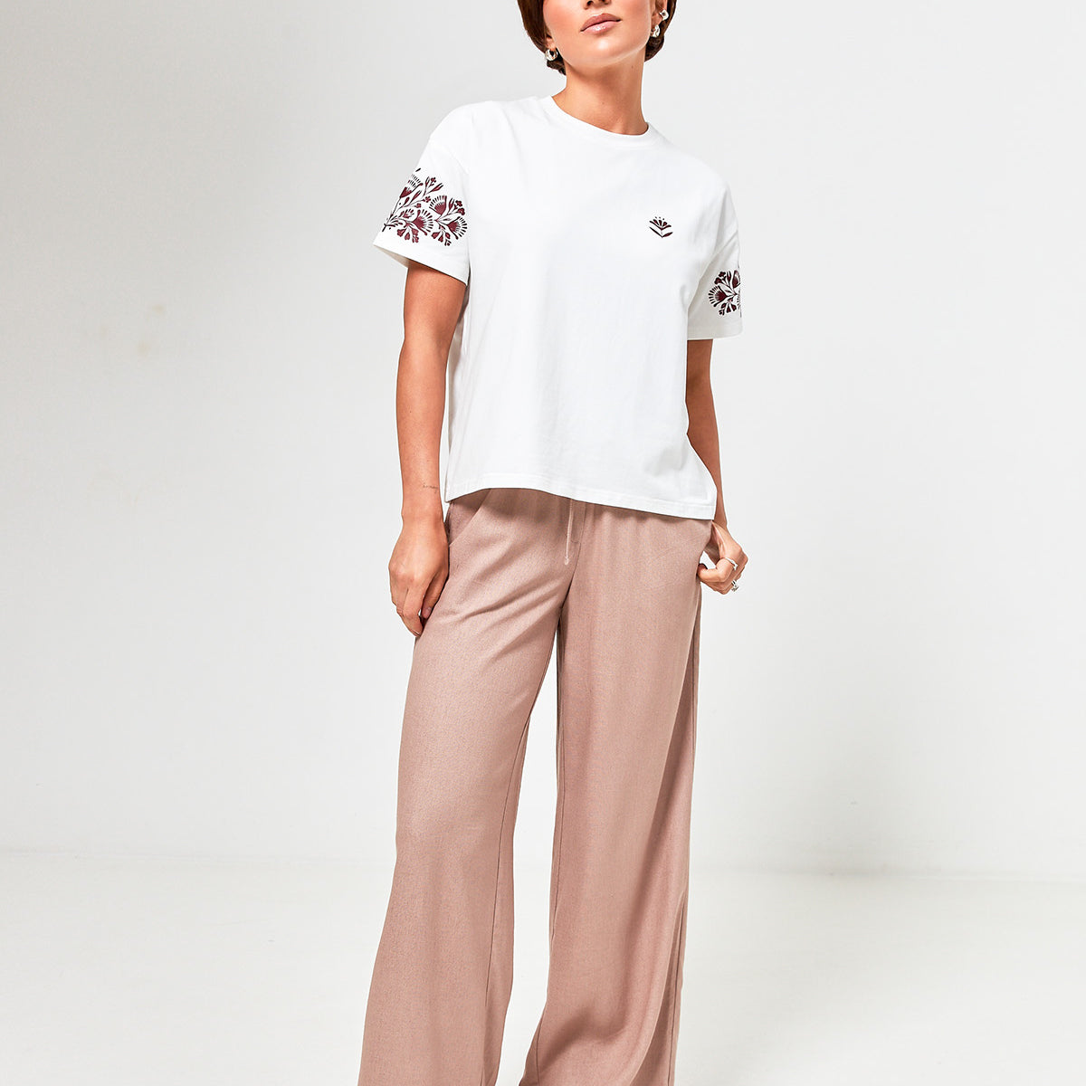 Брюки палаццо лляні