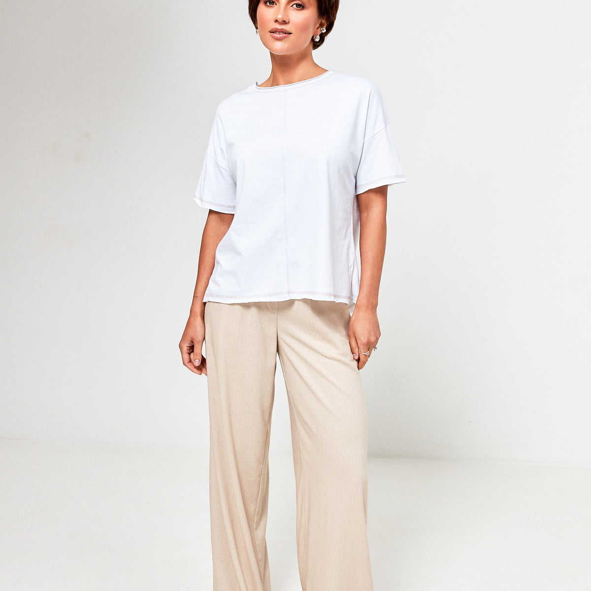 Брюки палаццо лляні