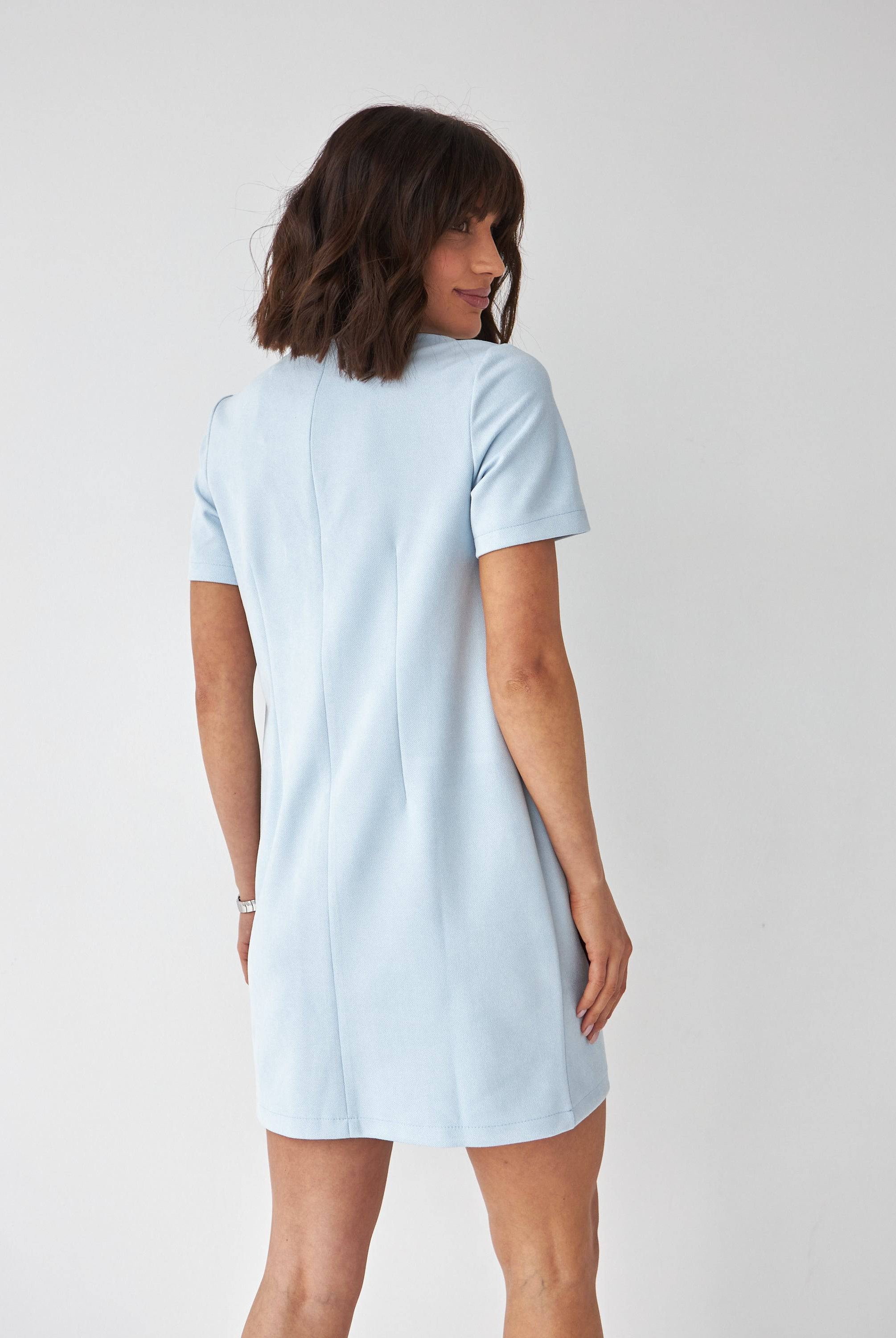 Сукня із замші діагоналі з коротким рукавом - Wear Me