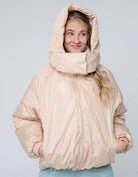 Куртка жіноча кокон легка з капюшоном - Wear Me