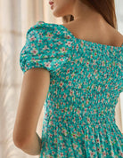 Сукня жіноча короткий рукав з розрізами штапель - Wear Me