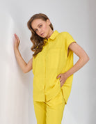 Сорочка жіноча літня зі спущеним плечем льон - Wear Me