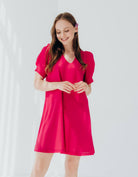 Сукня жіноча з коротким рукавом фуксія - Wear Me