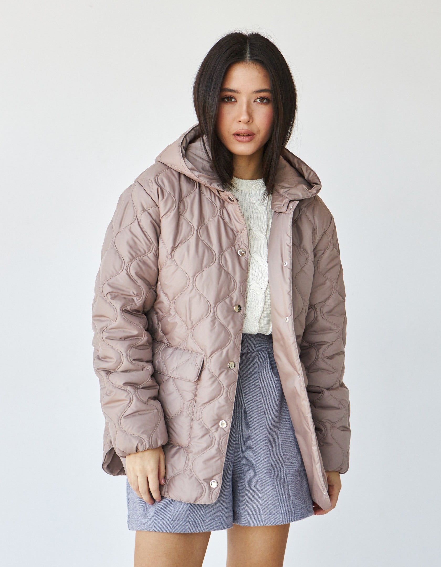 Куртка жіноча стьобана на кнопках - Wear Me