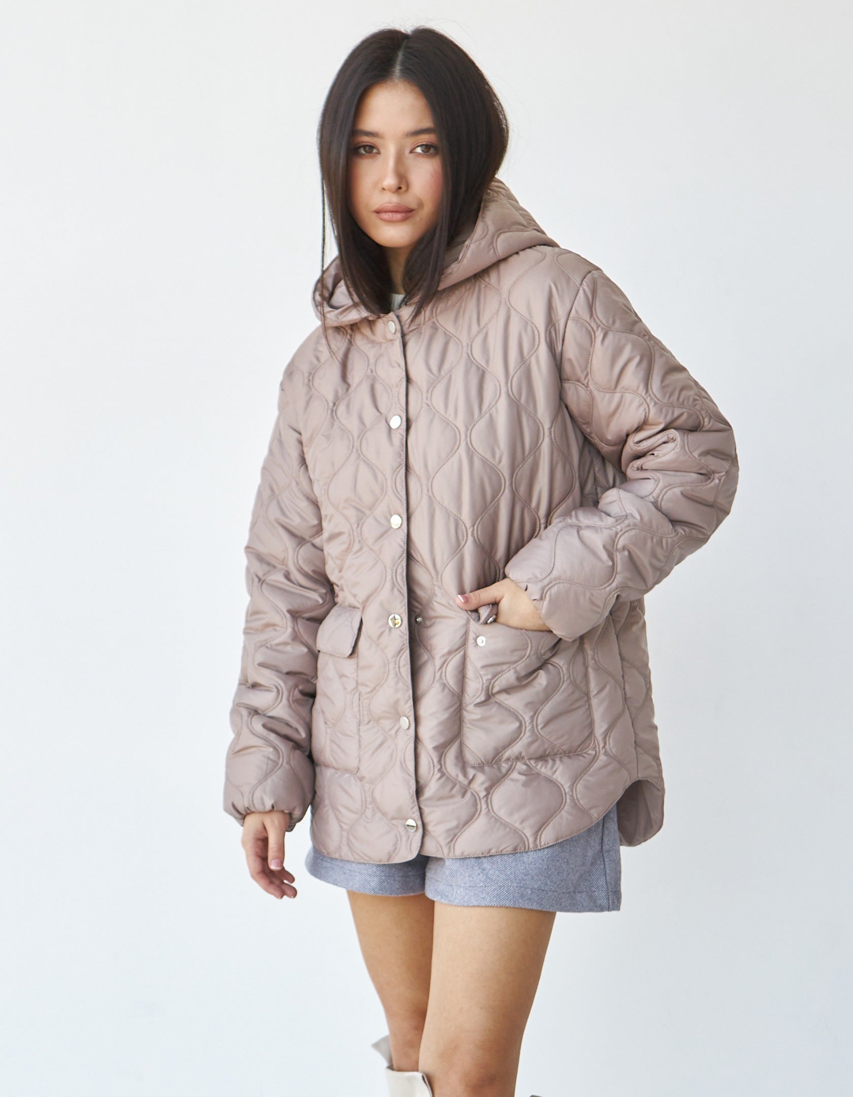 Куртка жіноча стьобана на кнопках - Wear Me