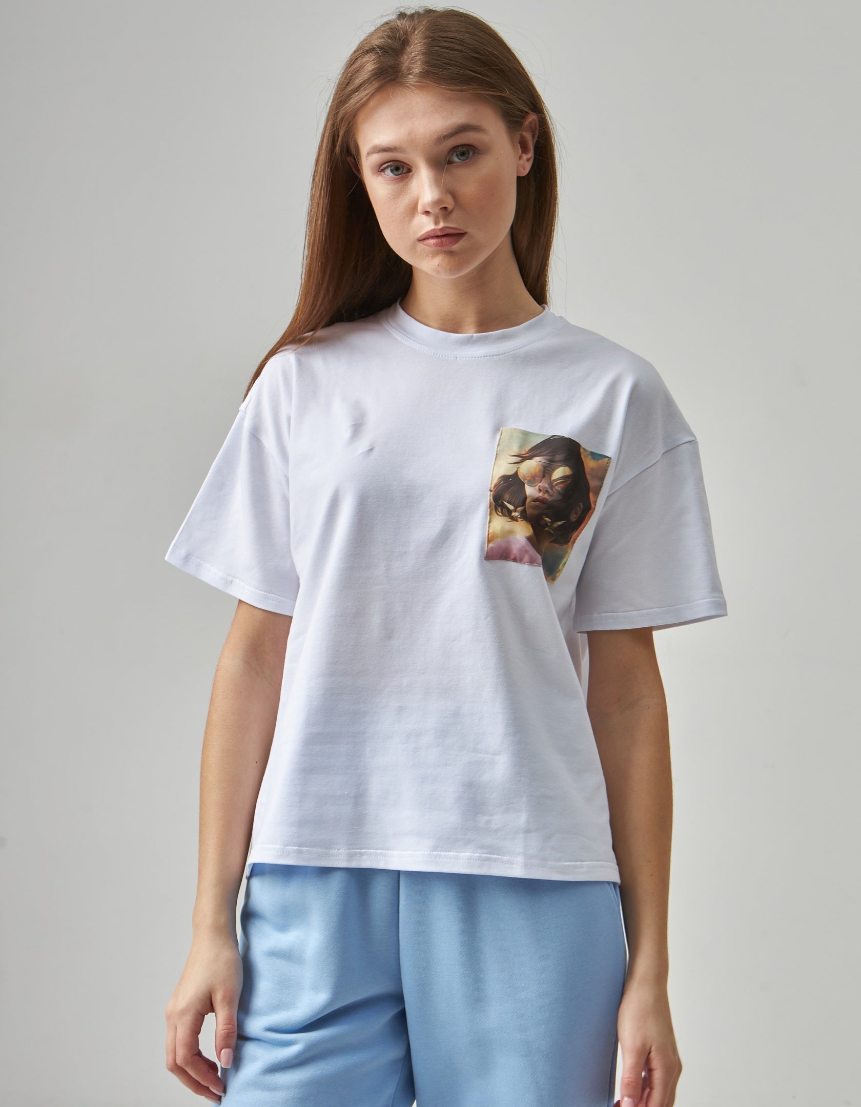 Футболка жіноча з кишенею принт - Wear Me