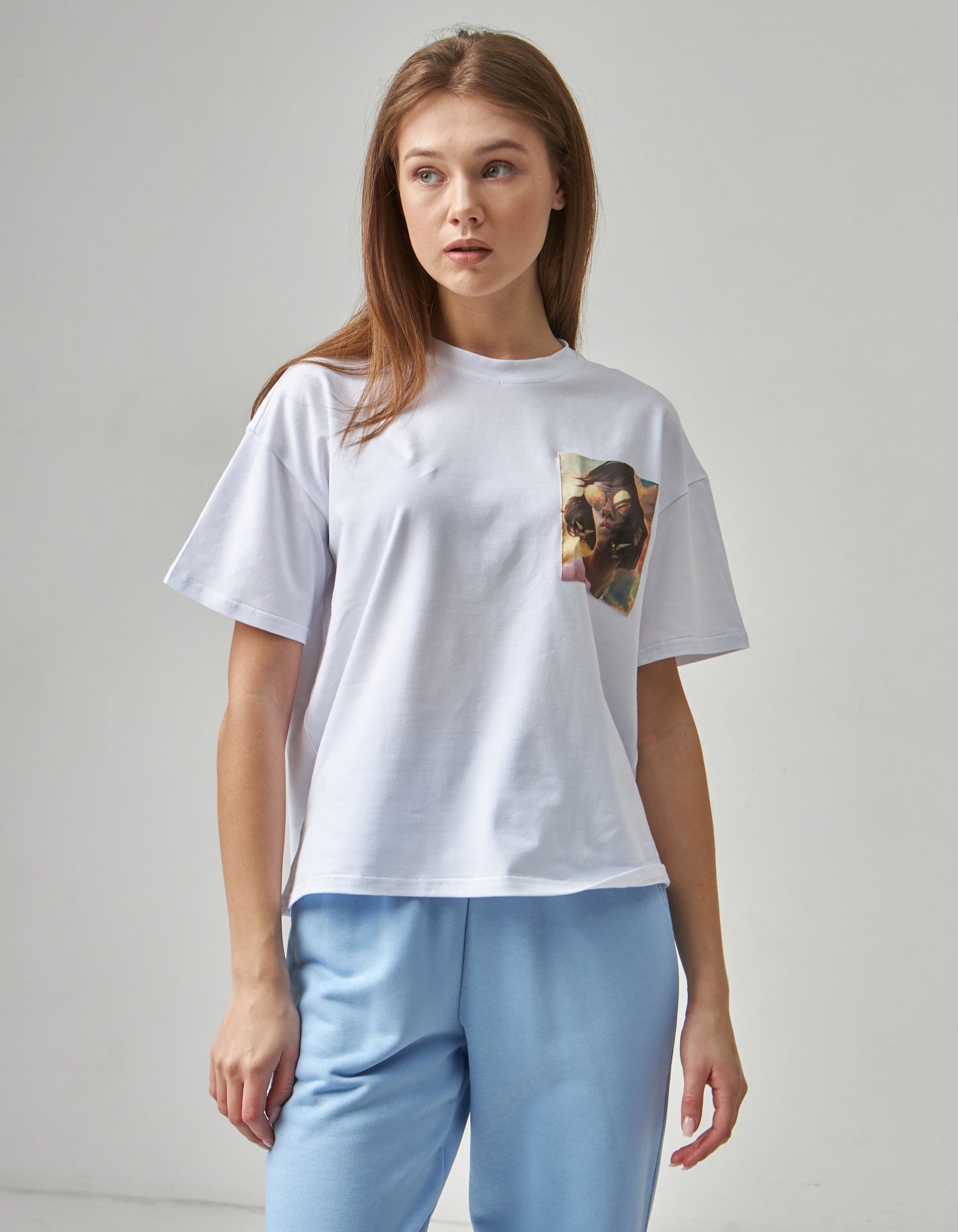 Футболка жіноча з кишенею принт - Wear Me