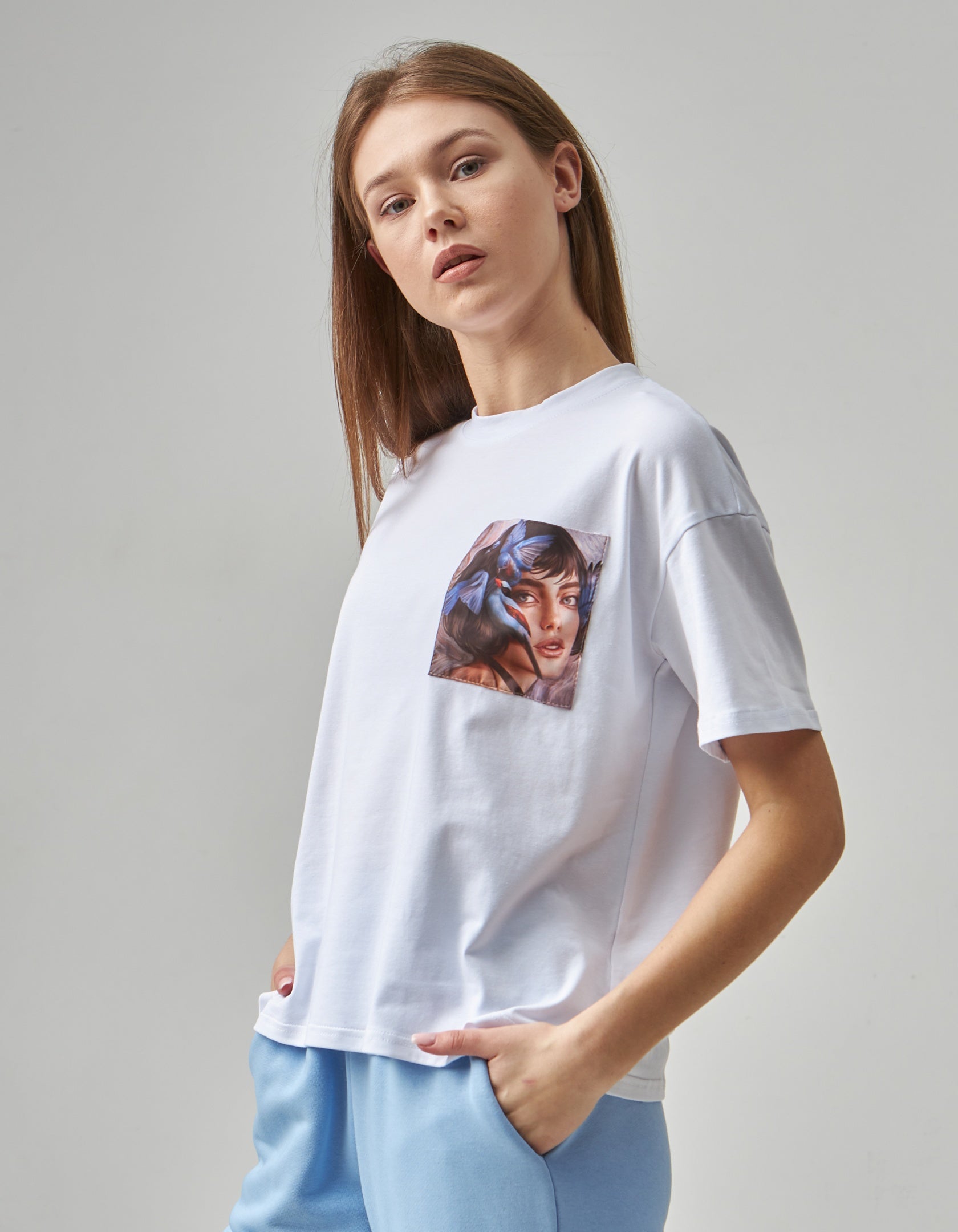 Футболка жіноча з кишенею принт - Wear Me